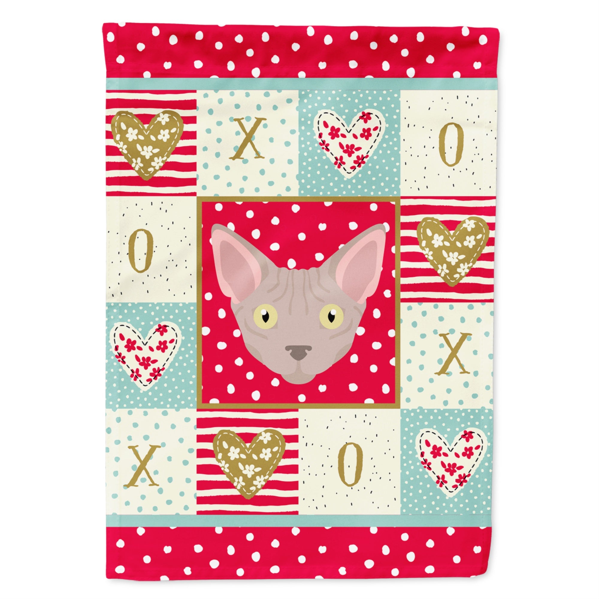 Minskin Cat Love Flag Canvas House Size