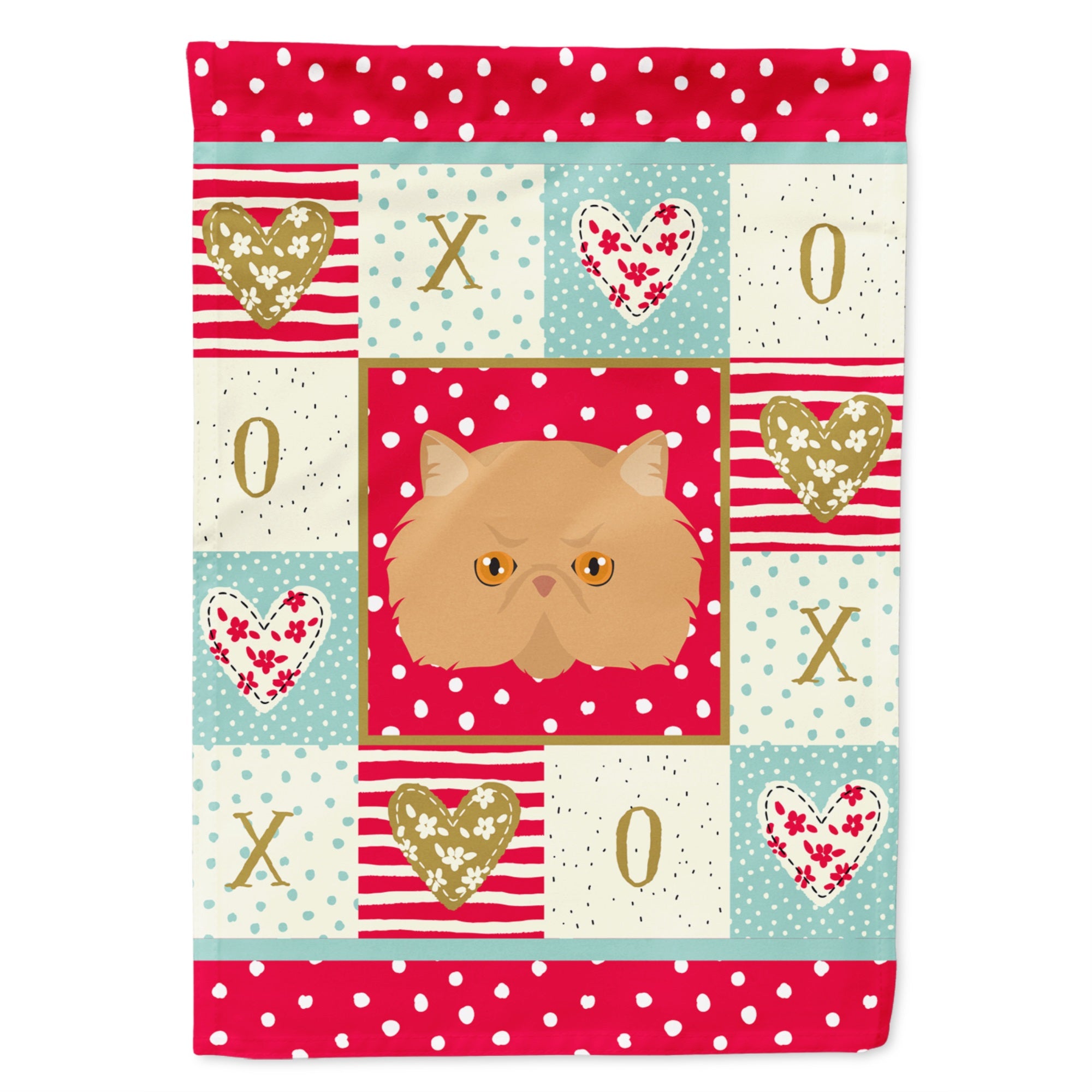 Persian Modern Cat Love Flag Canvas House Size