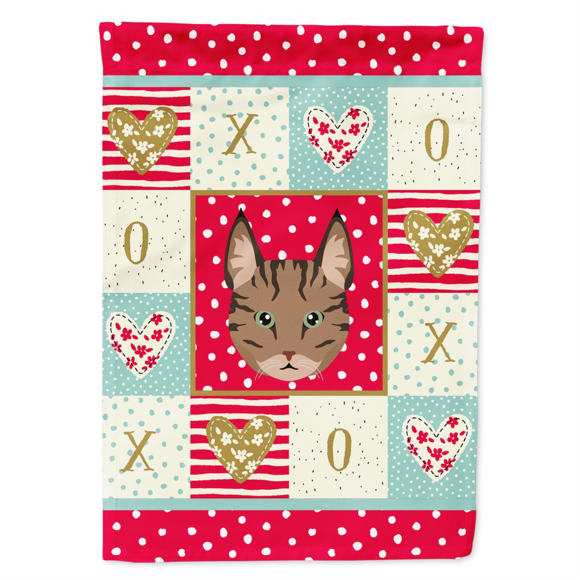 Pixie Bob Cat Love Flag Canvas House Size