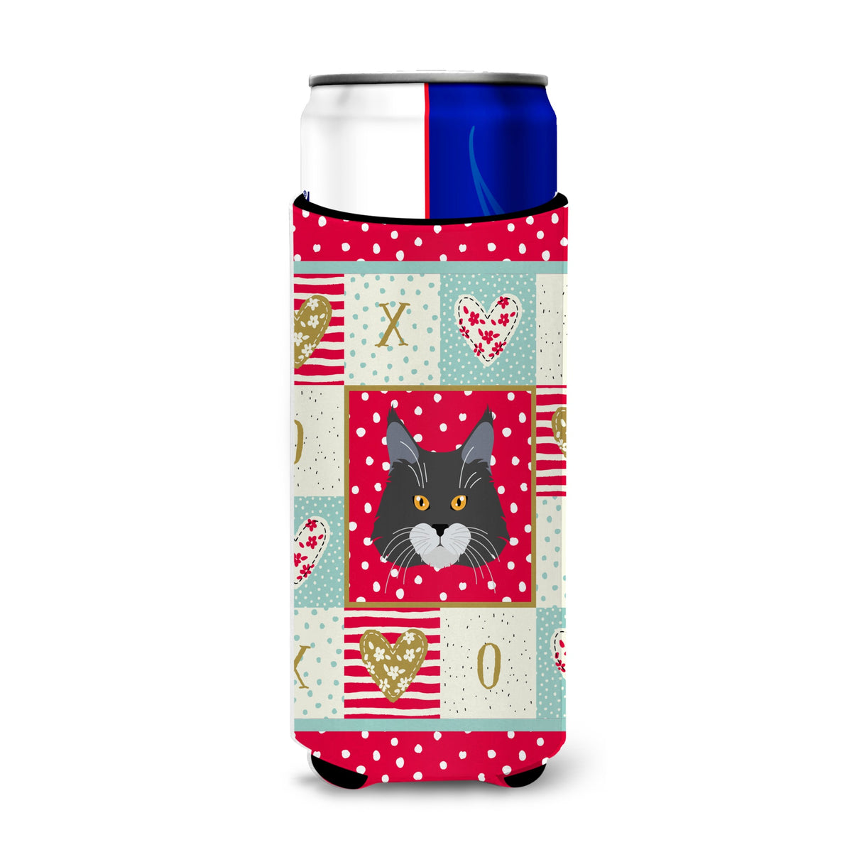Maine Coon Cat Love Ultra Hugger For Slim Cans