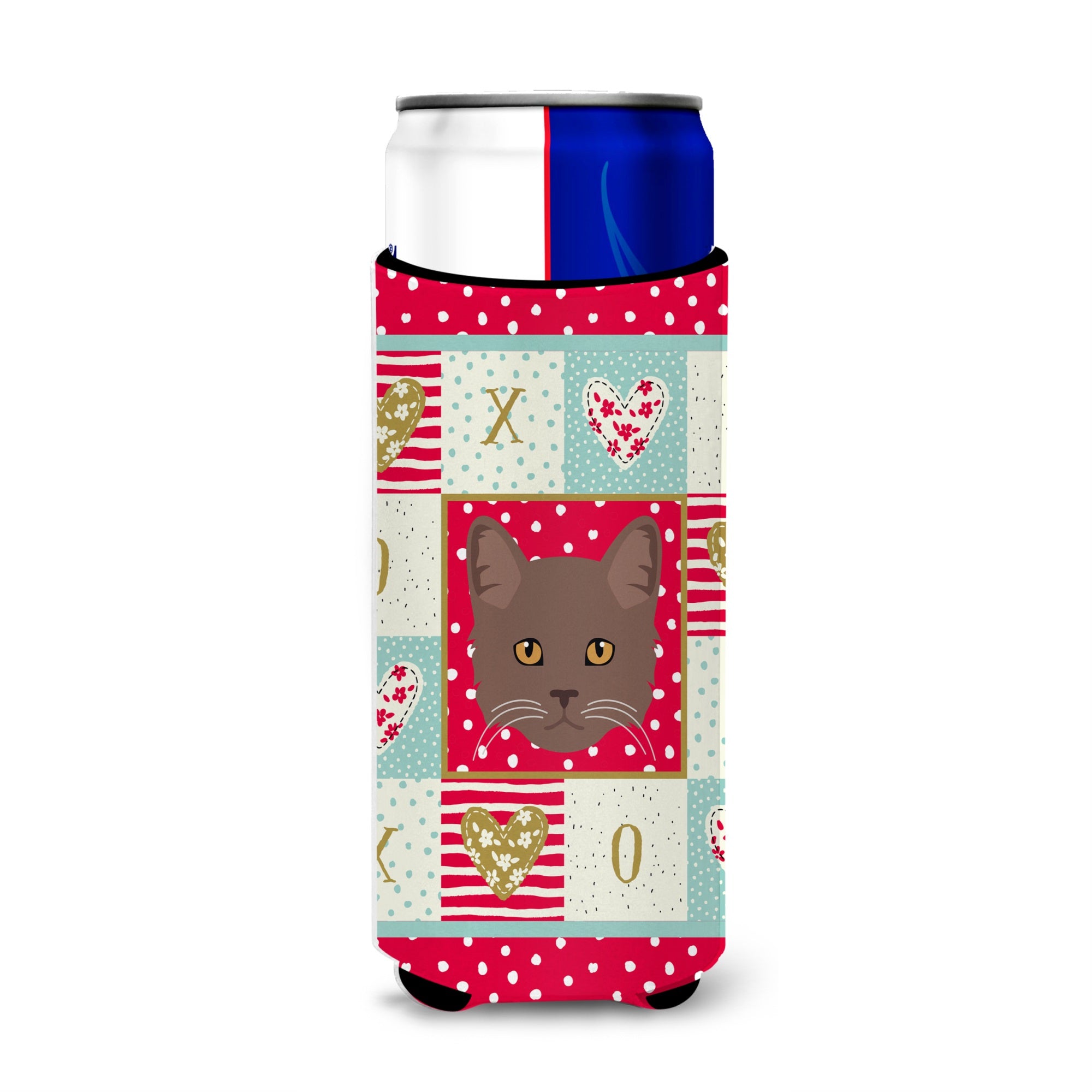 York Chocolate Cat Love Ultra Hugger For Slim Cans