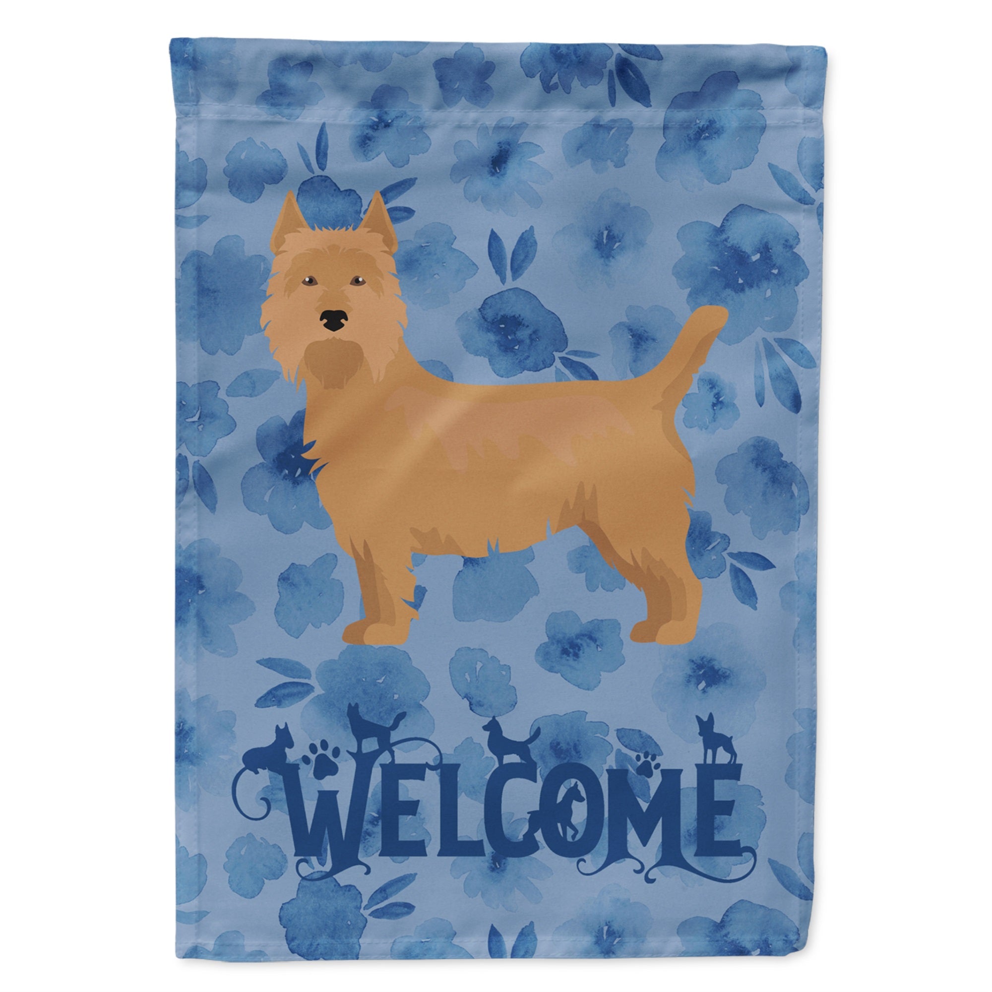 Australian Terrier Welcome Flag Garden Size
