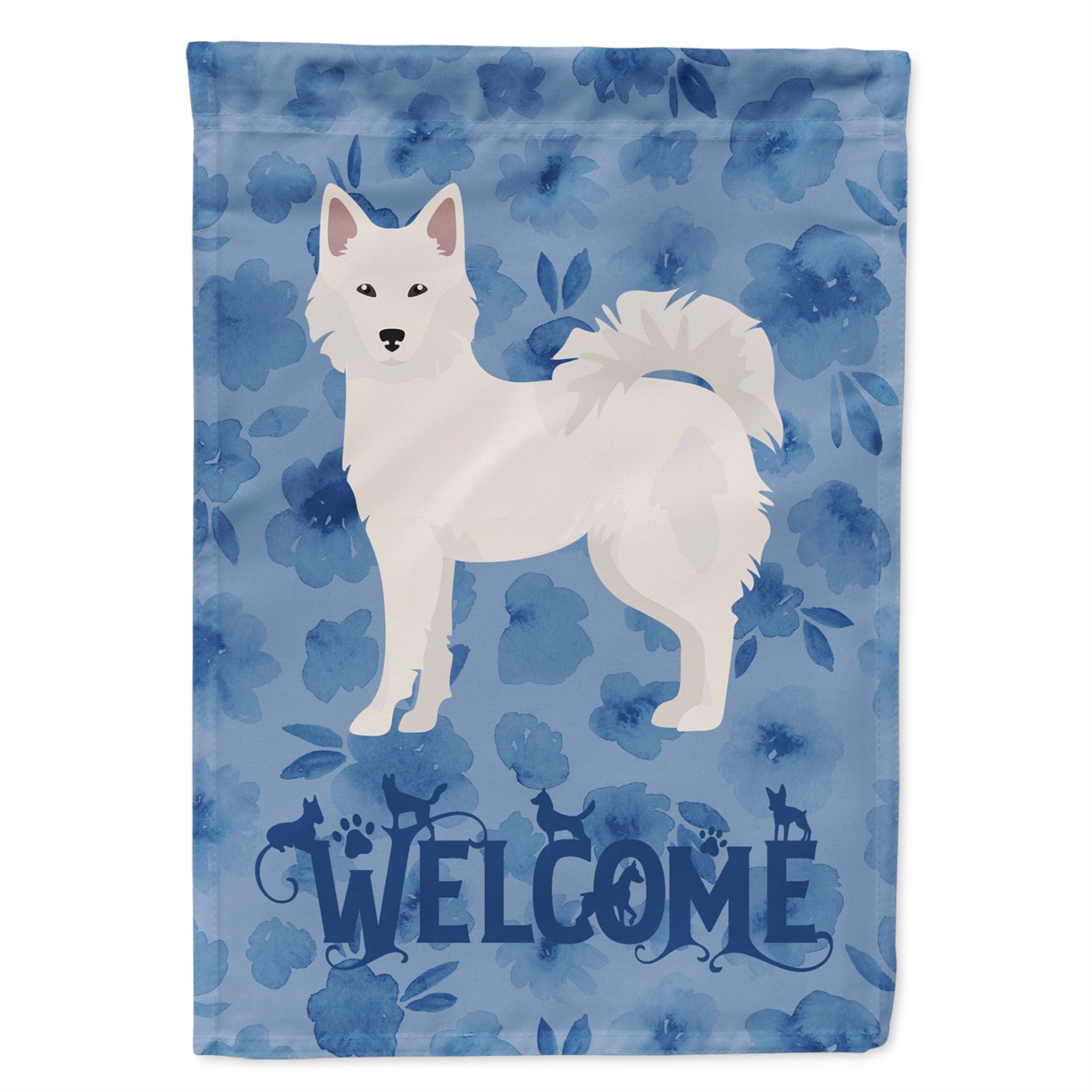 Danish Spitz Welcome Flag Garden Size