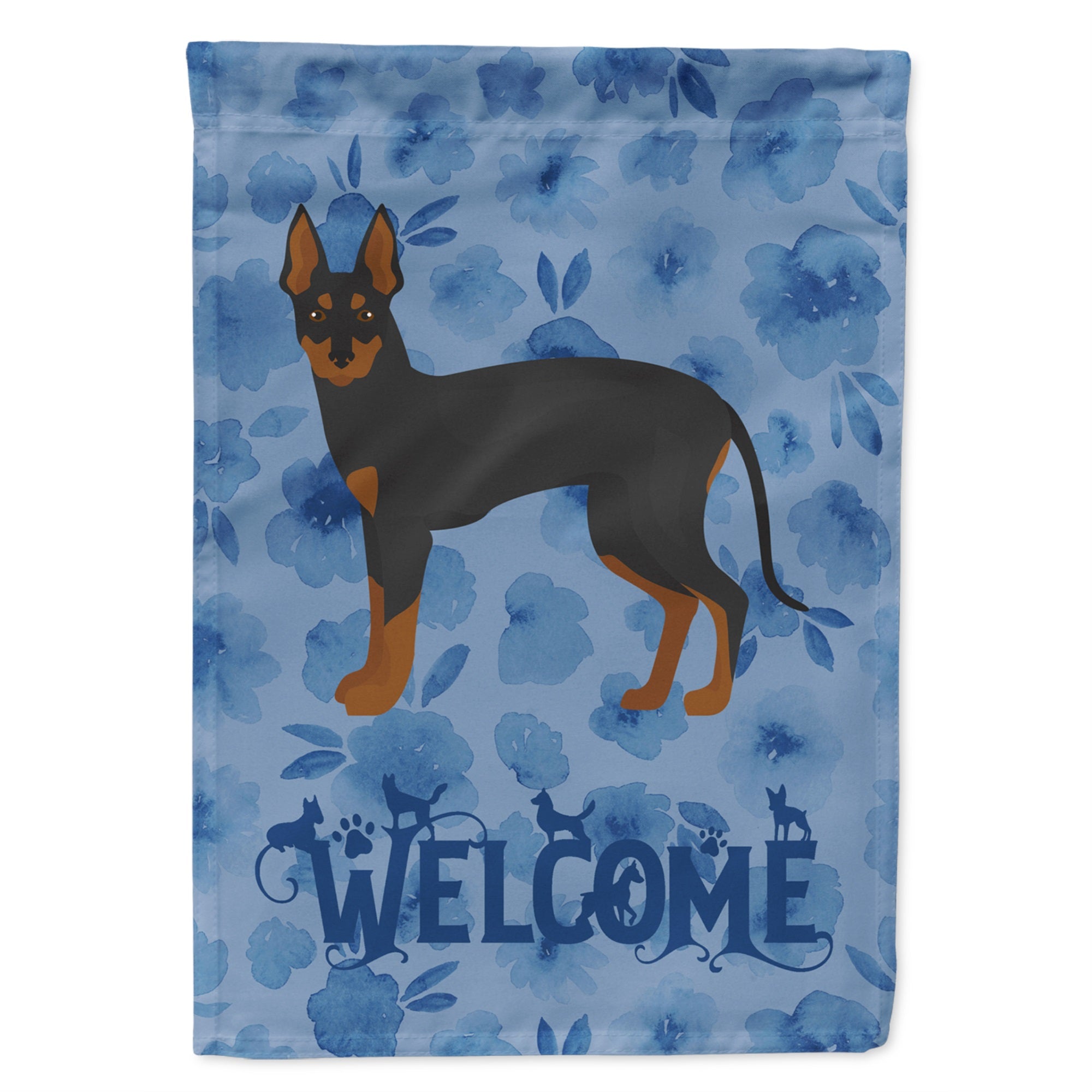 English Toy Terrier #2 Welcome Flag Garden Size