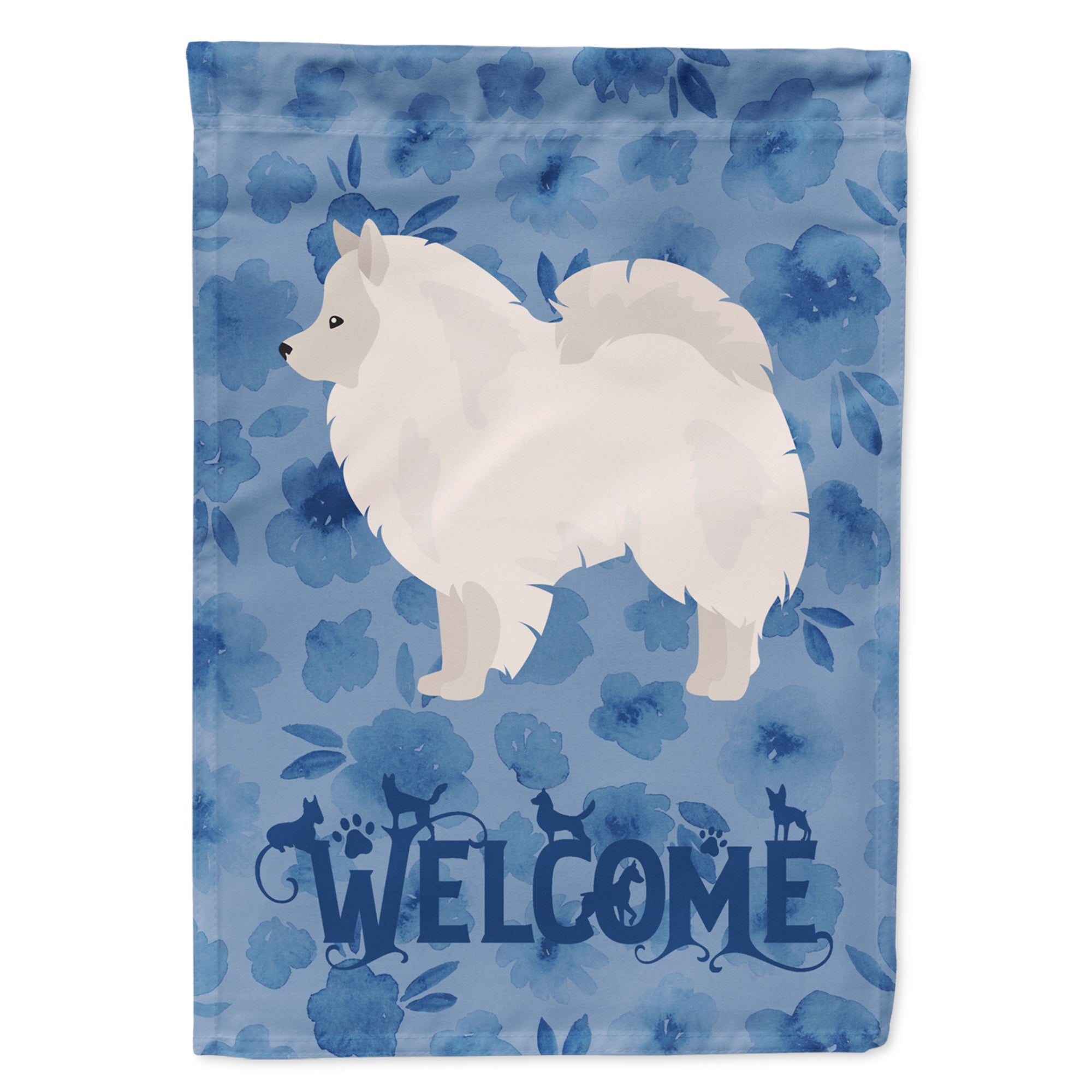 German Spitz #1 Welcome Flag Garden Size