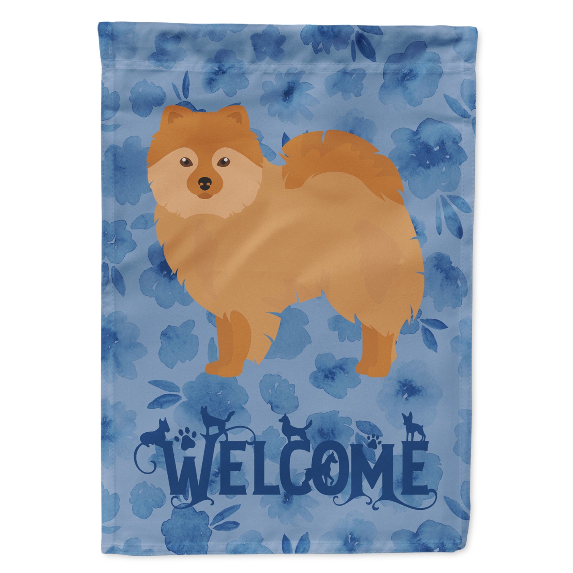 German Spitz #2 Welcome Flag Garden Size