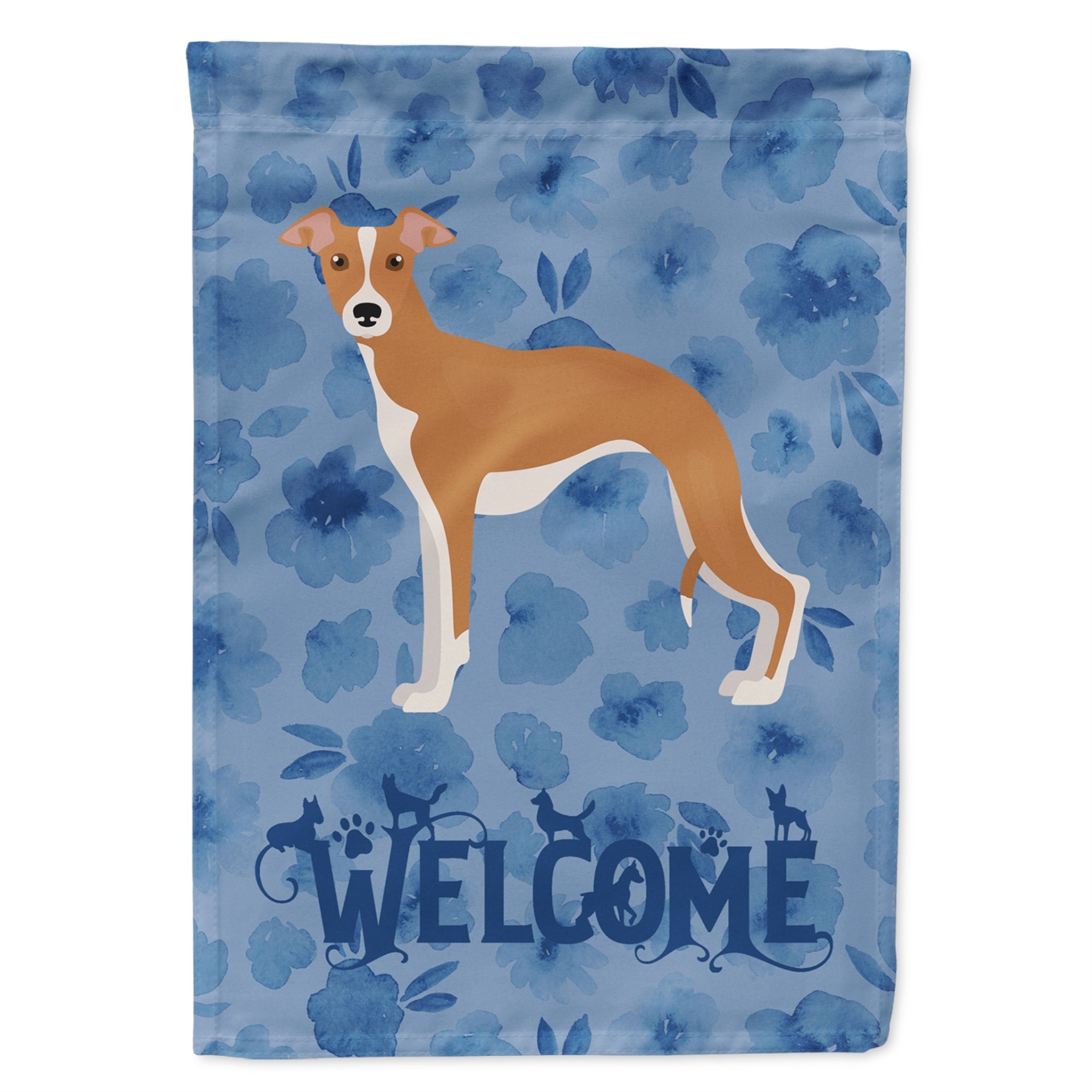 Italian Greyhound #2 Welcome Flag Garden Size