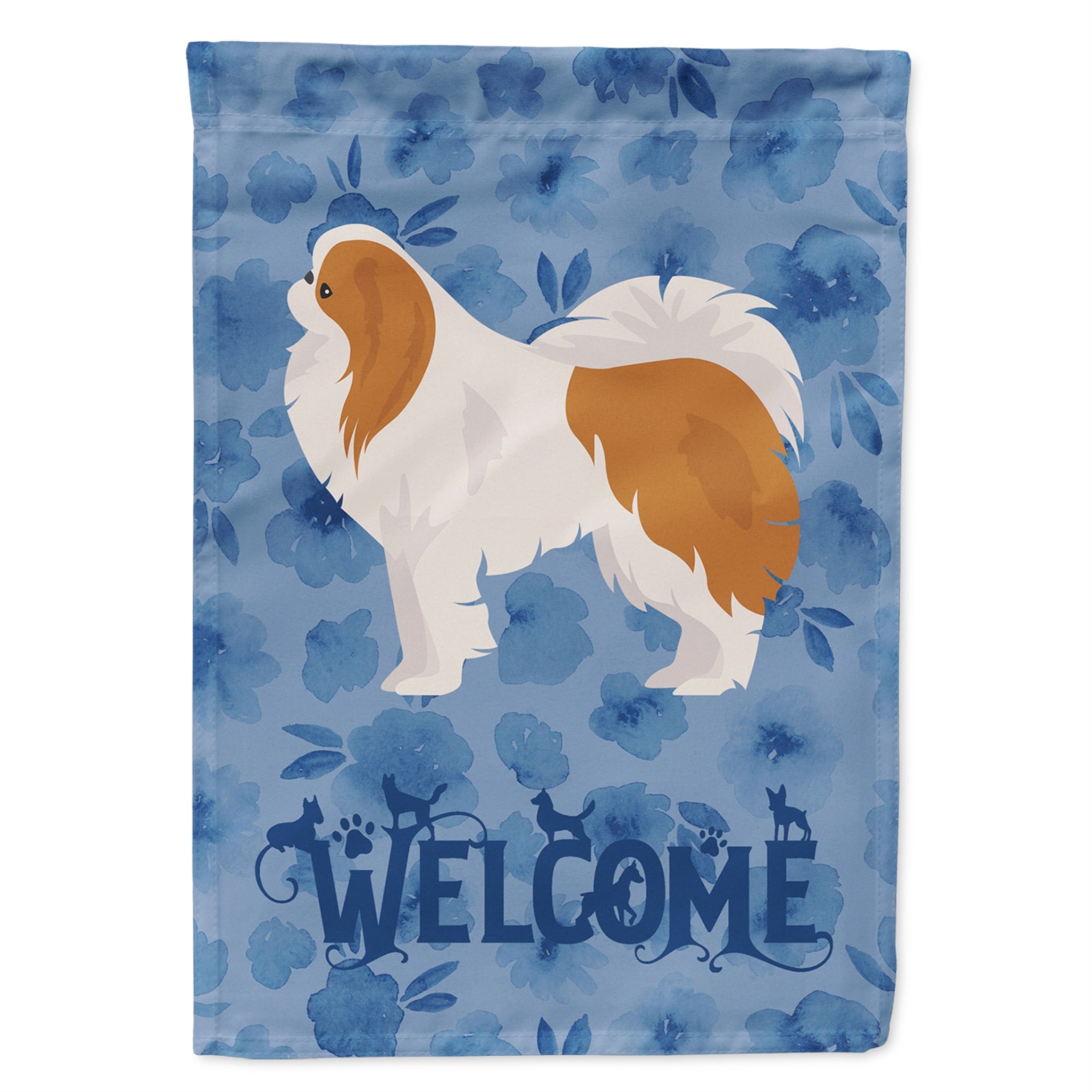 Japanese Chin #1 Welcome Flag Garden Size