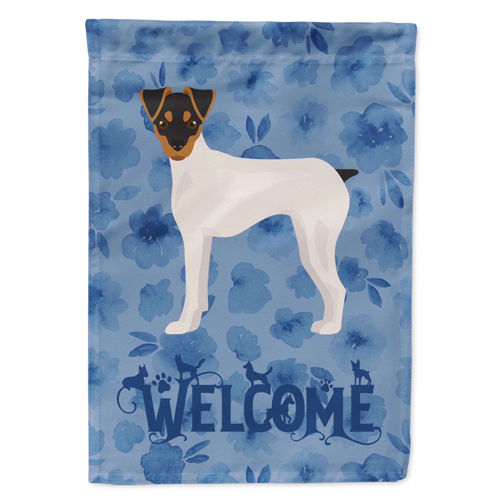 Japanese Terrier Welcome Flag Garden Size