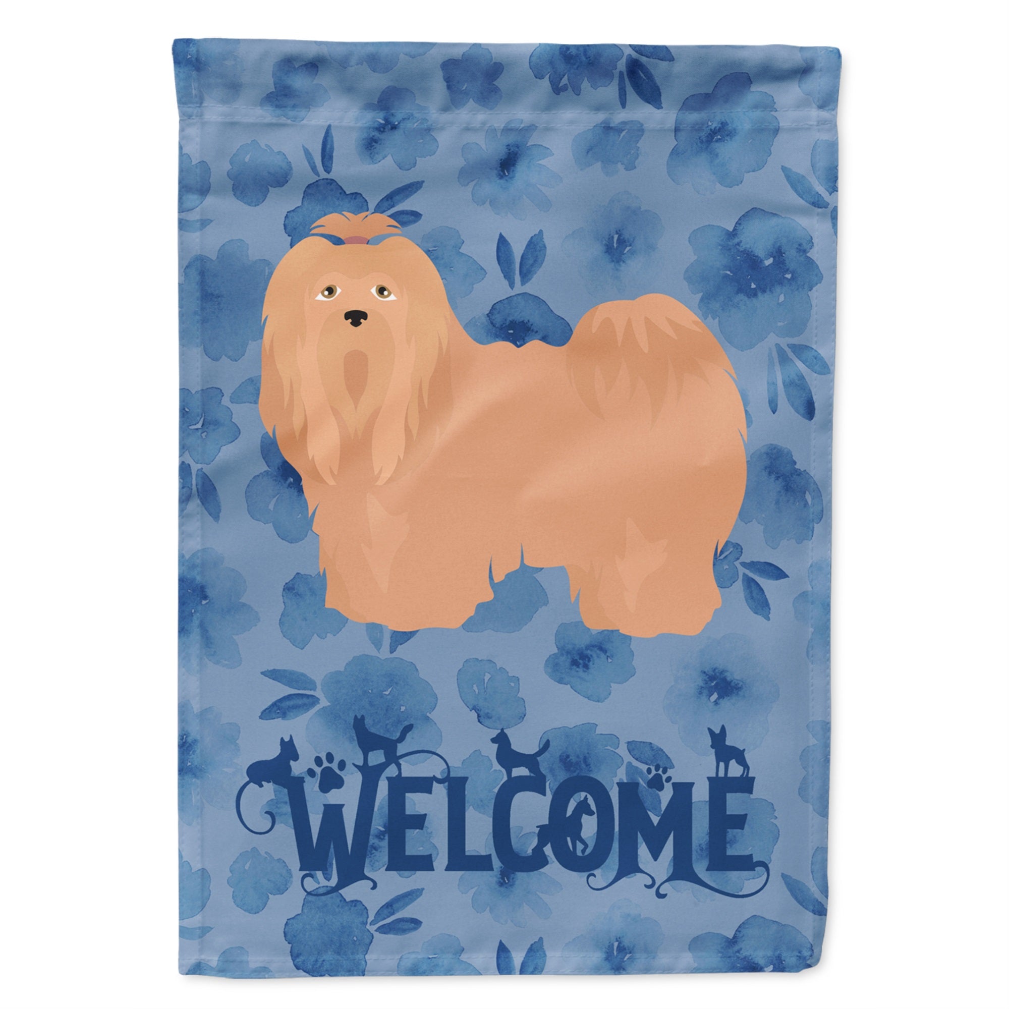 Lhasa Apso #1 Welcome Flag Garden Size