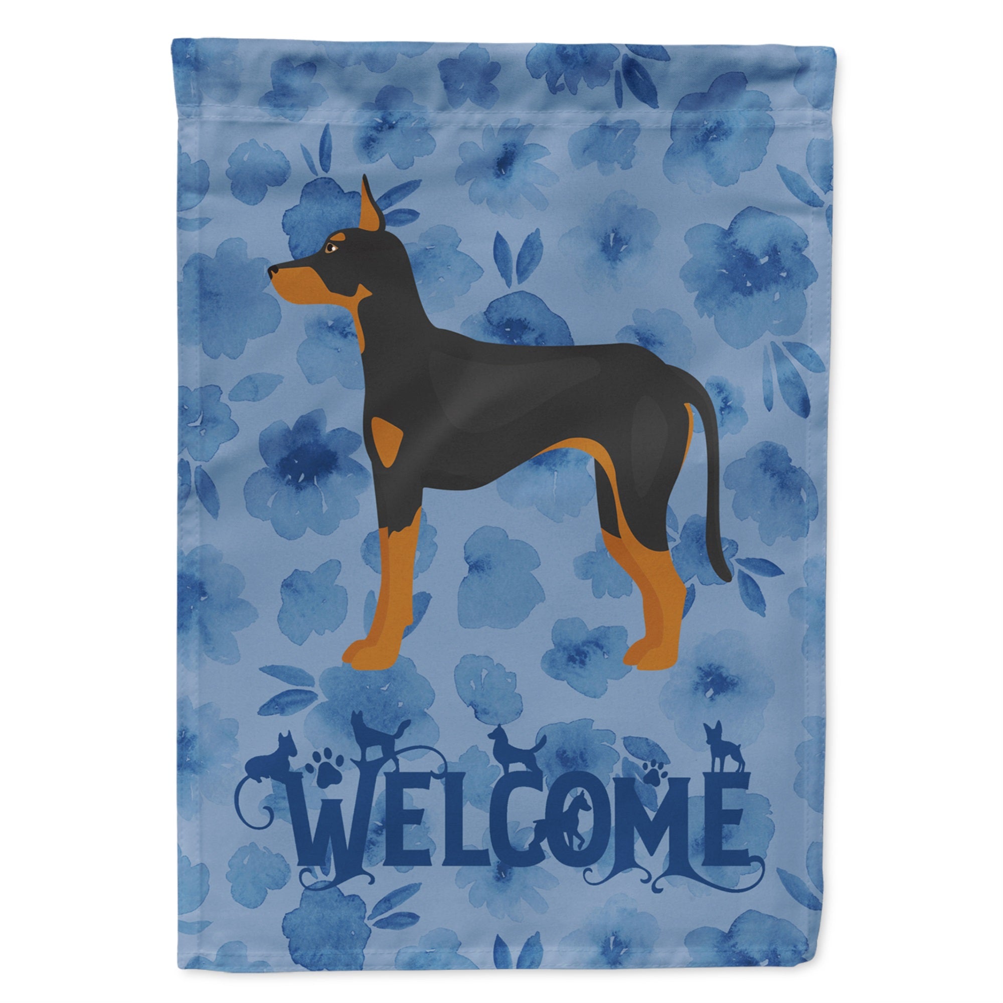 Manchester Terrier Welcome Flag Garden Size