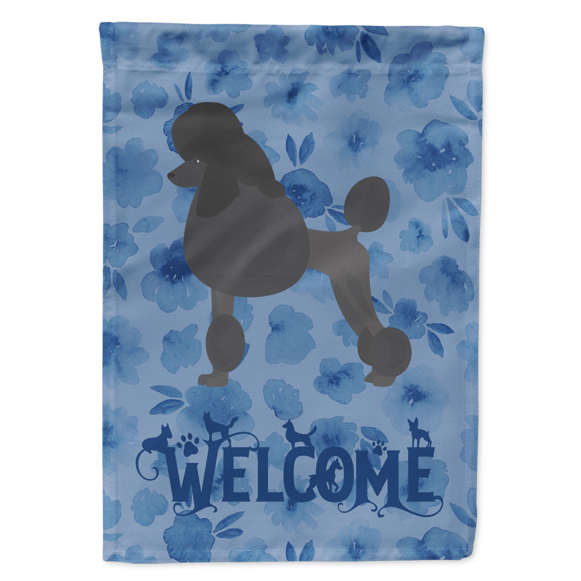 Standard Poodle Welcome Flag Garden Size