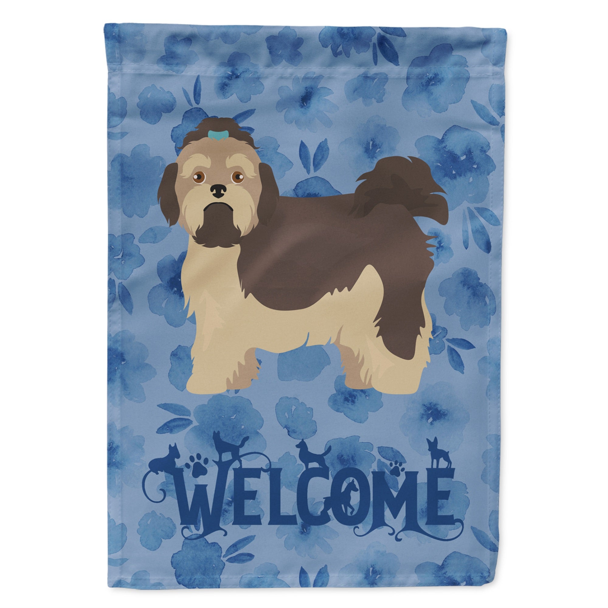 Russian Lapdog Welcome Flag Garden Size