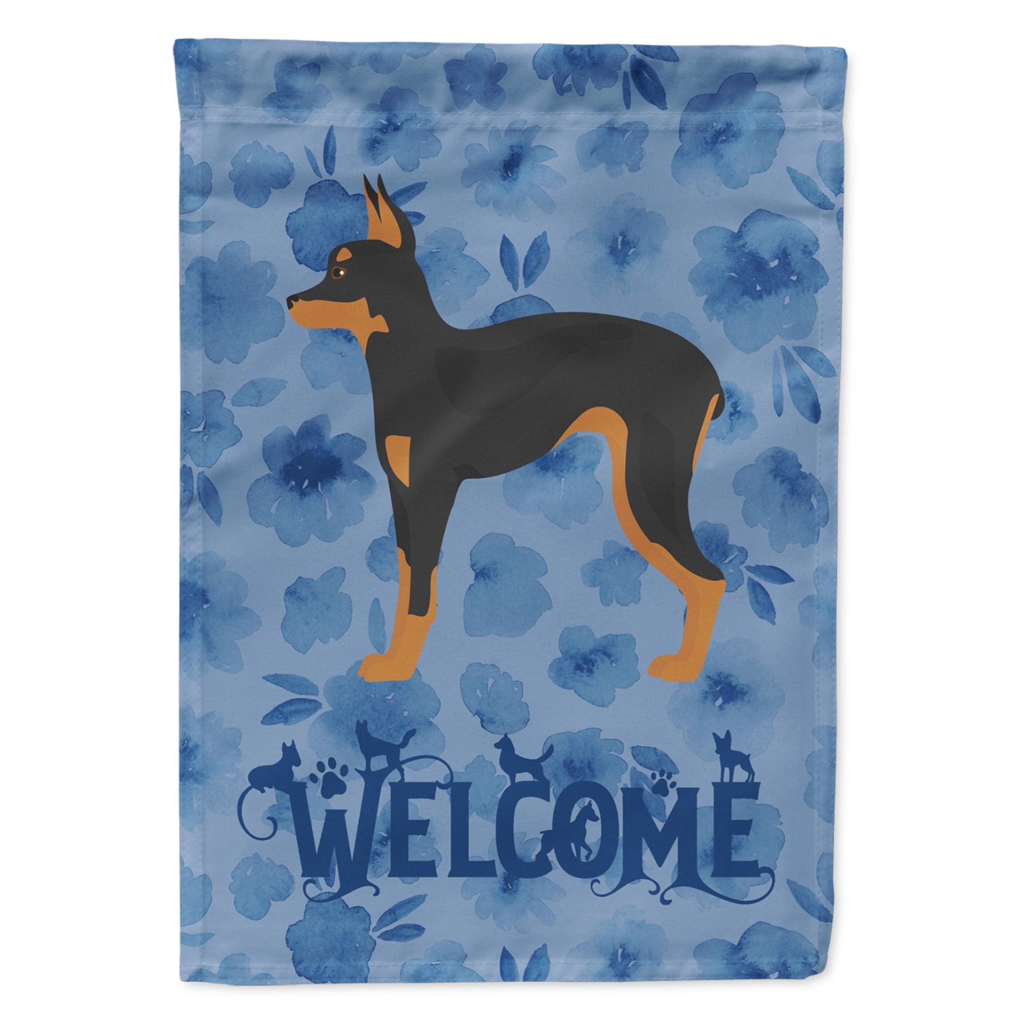Russian Tor Terrier Welcome Flag Garden Size
