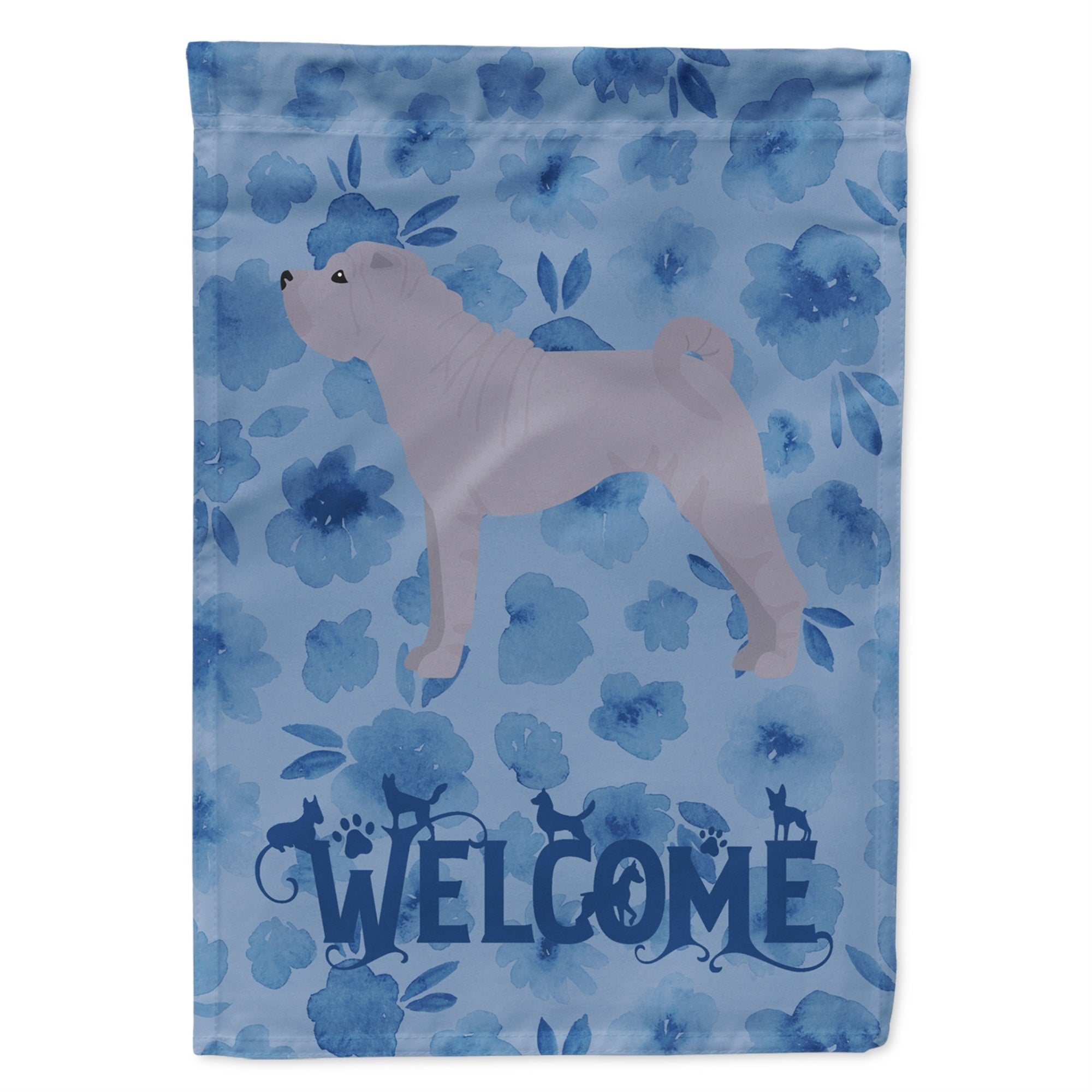 Shar Pei #1 Welcome Flag Garden Size