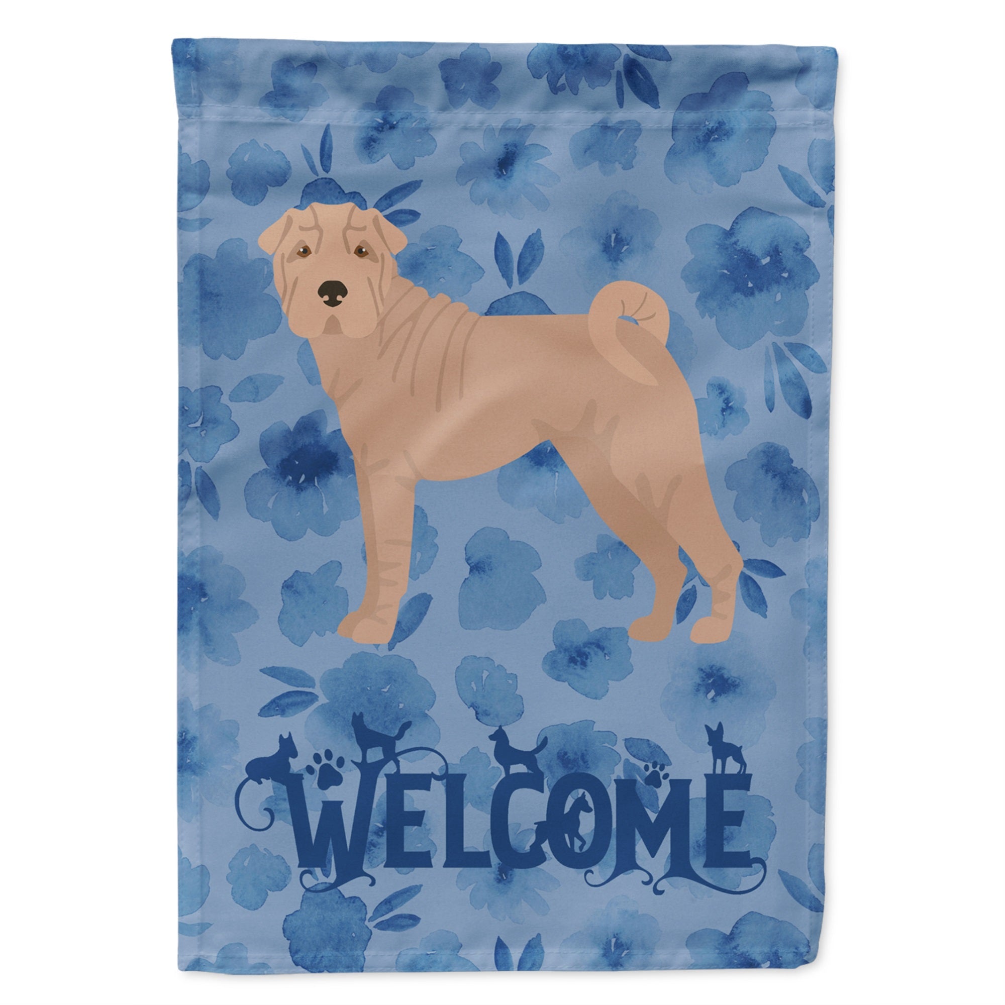 Shar Pei #2 Welcome Flag Garden Size