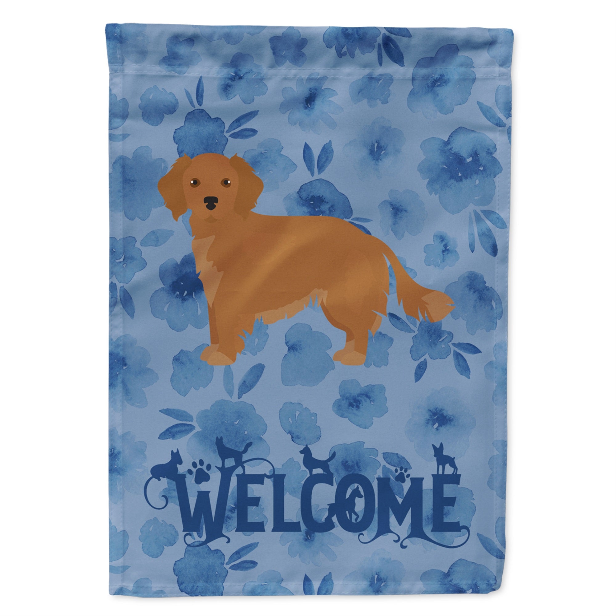 Small Greek Domestic Dog Welcome Flag Garden Size