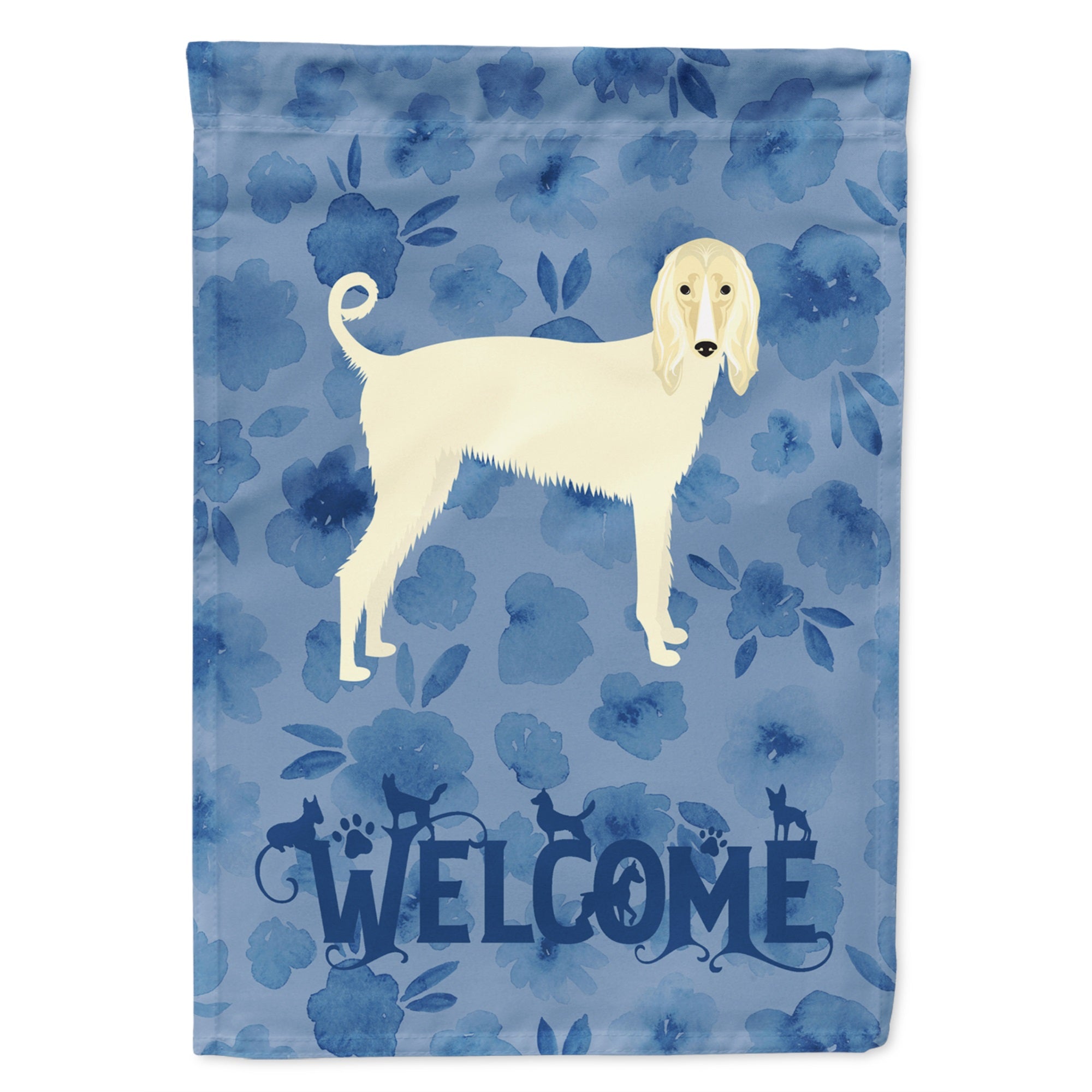 Afghan Hound Welcome Flag Garden Size
