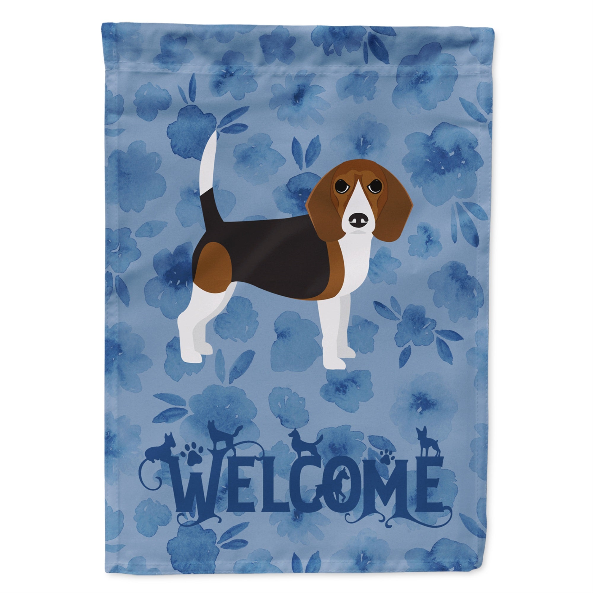 Beagle Welcome Flag Garden Size