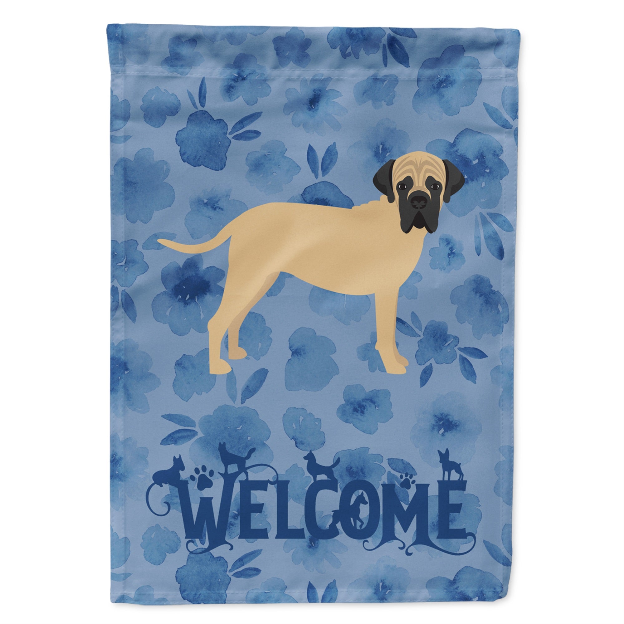 Bullmastiff Welcome Flag Garden Size