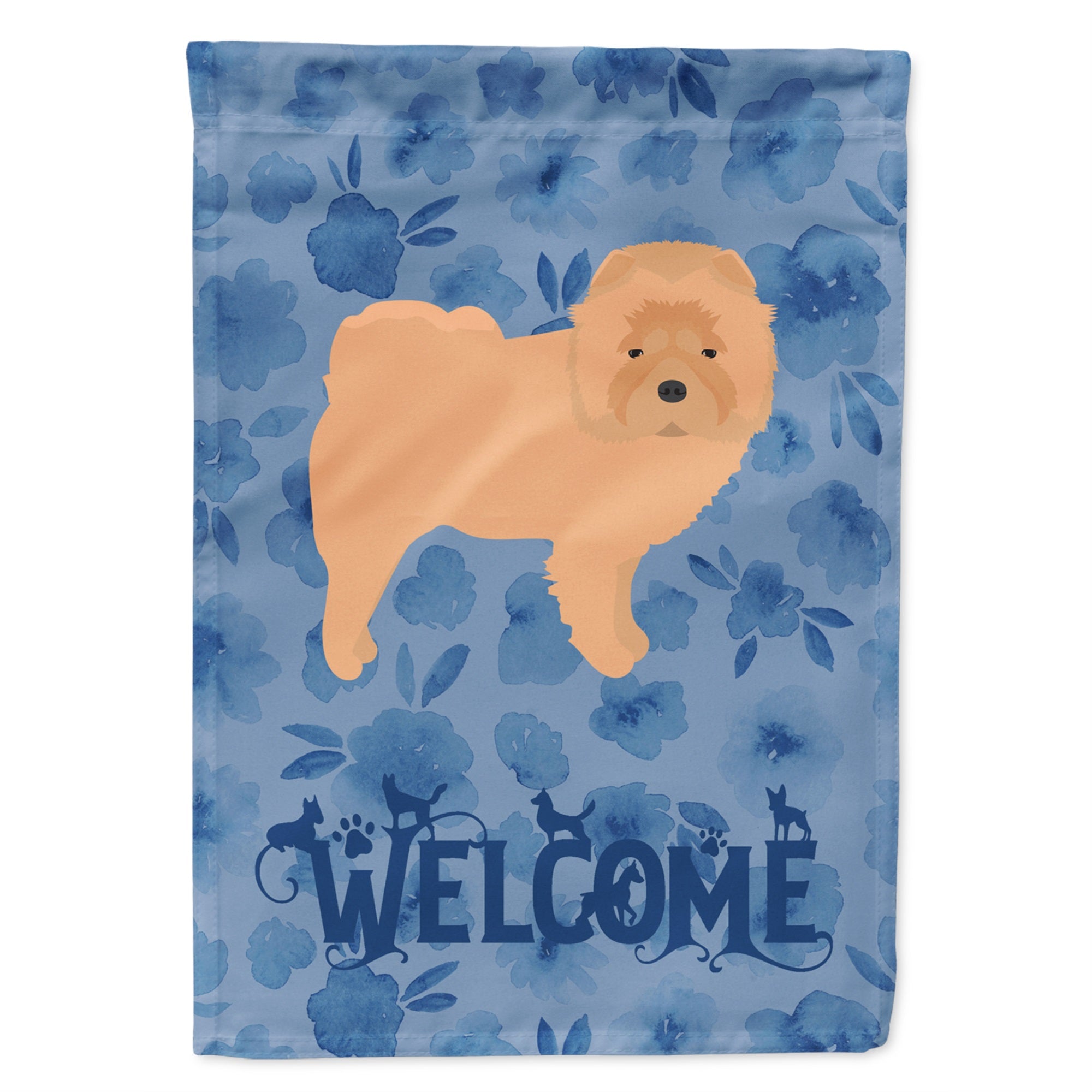 Chow Chow Welcome Flag Garden Size