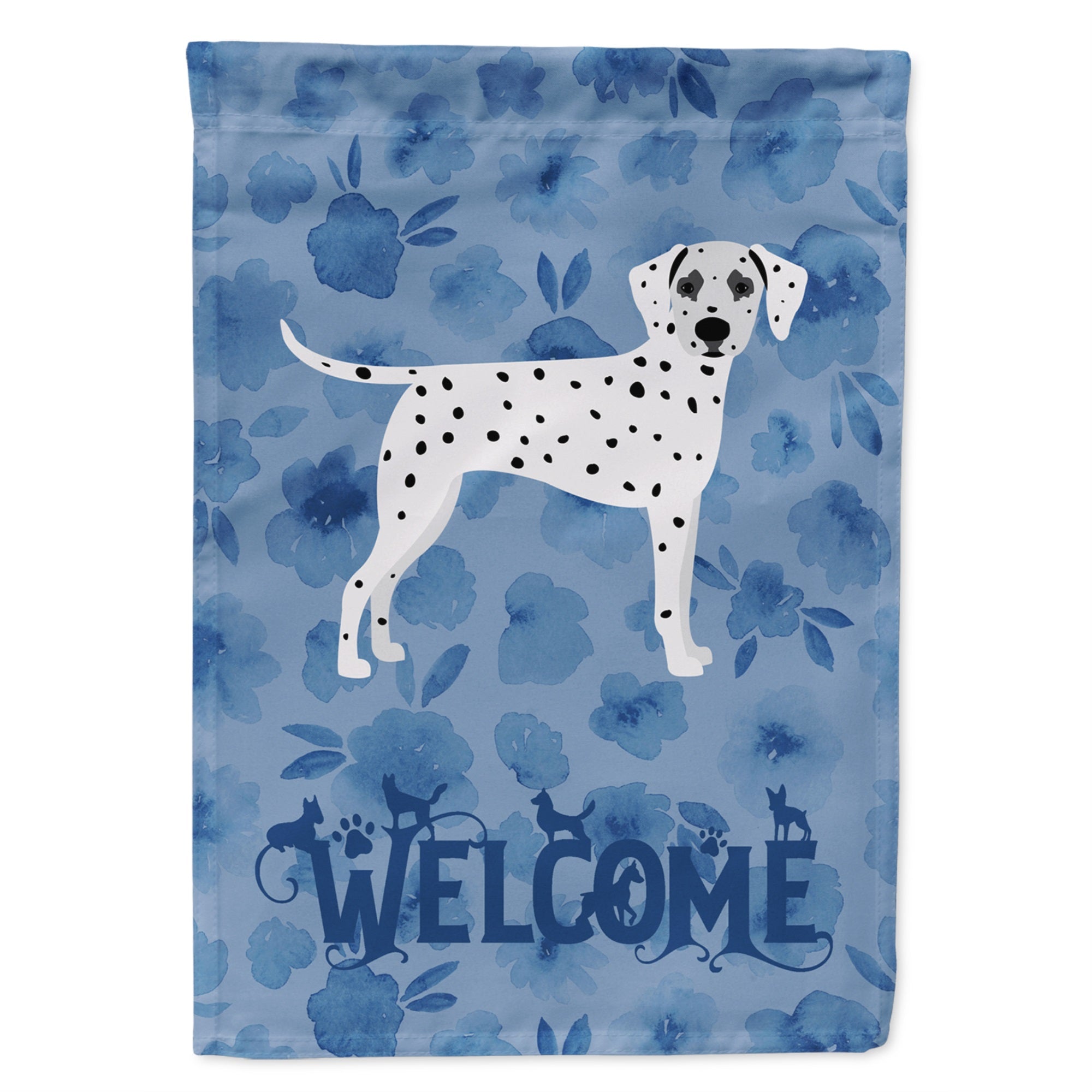 Dalmatian Welcome Flag Garden Size