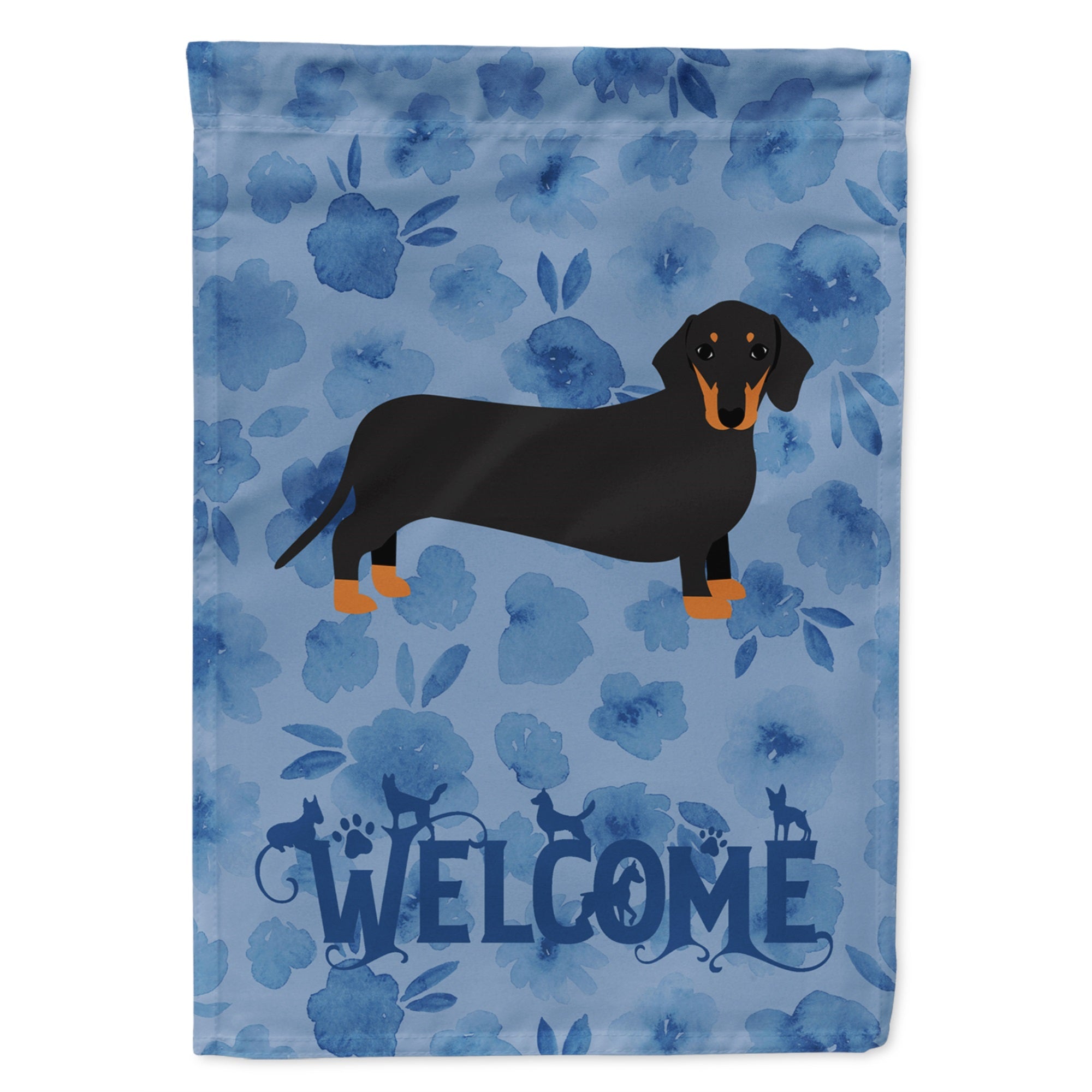 Black And Tan Dachshund Welcome Flag Garden Size