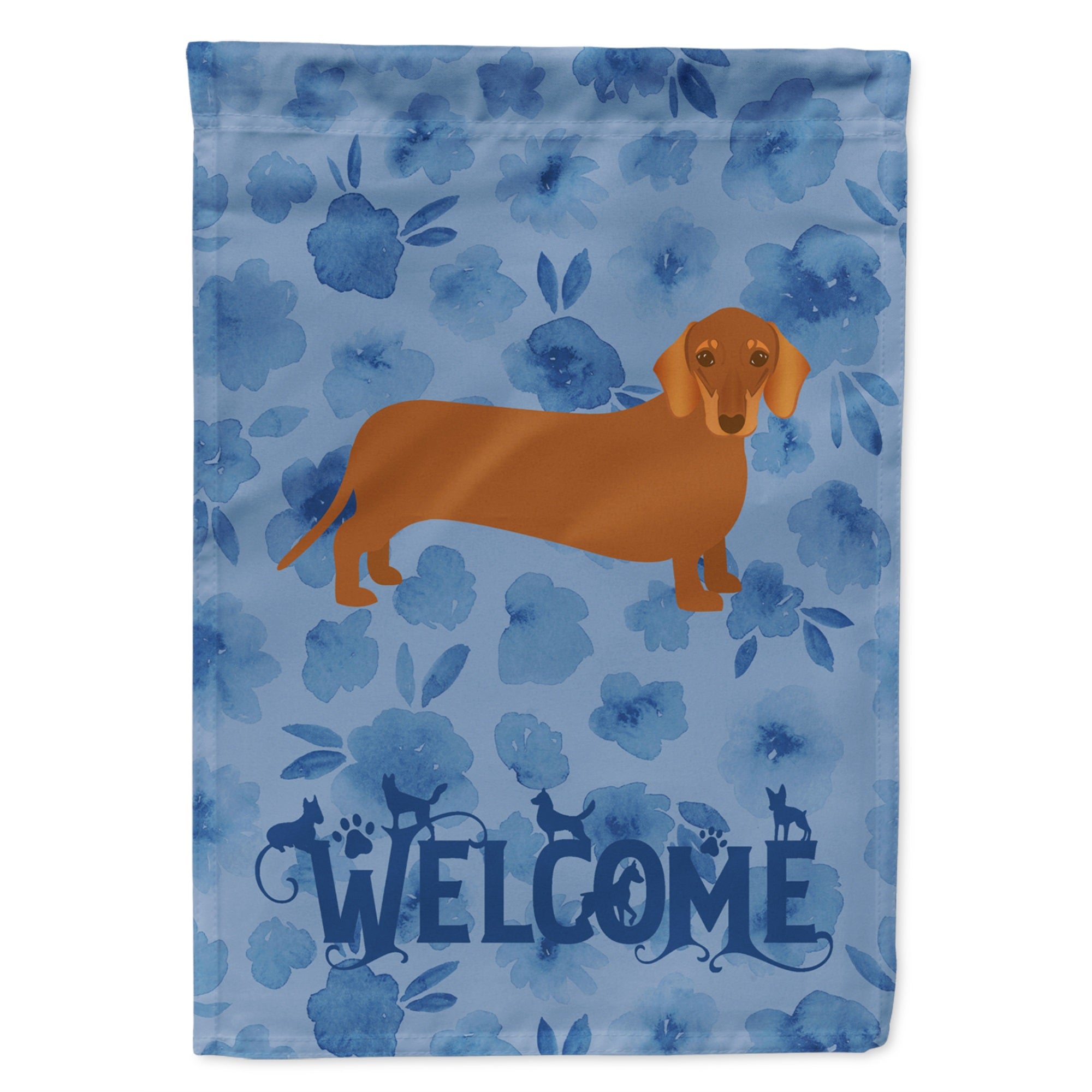 Dachshund Welcome Flag Garden Size