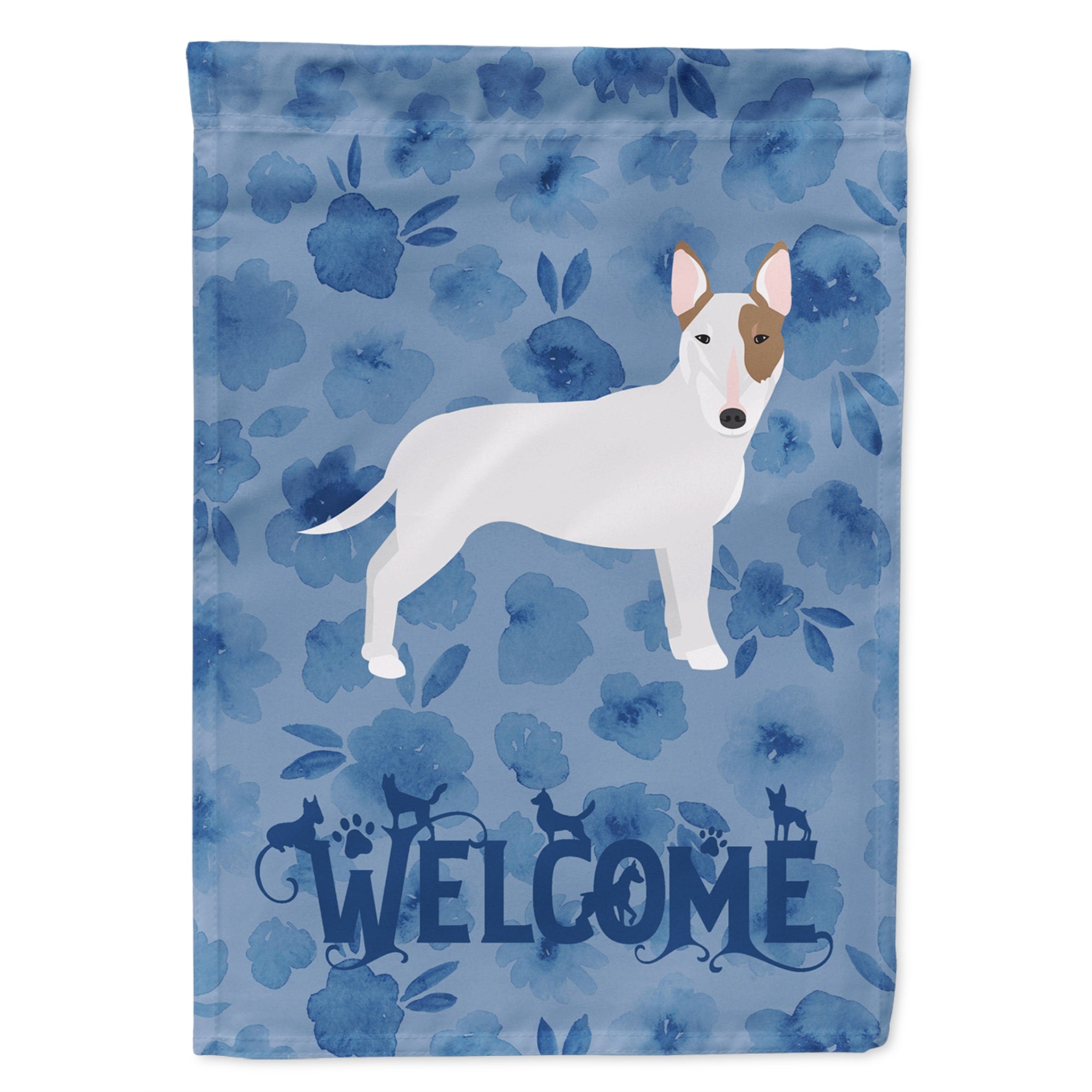 Bull Terrier Welcome Flag Garden Size