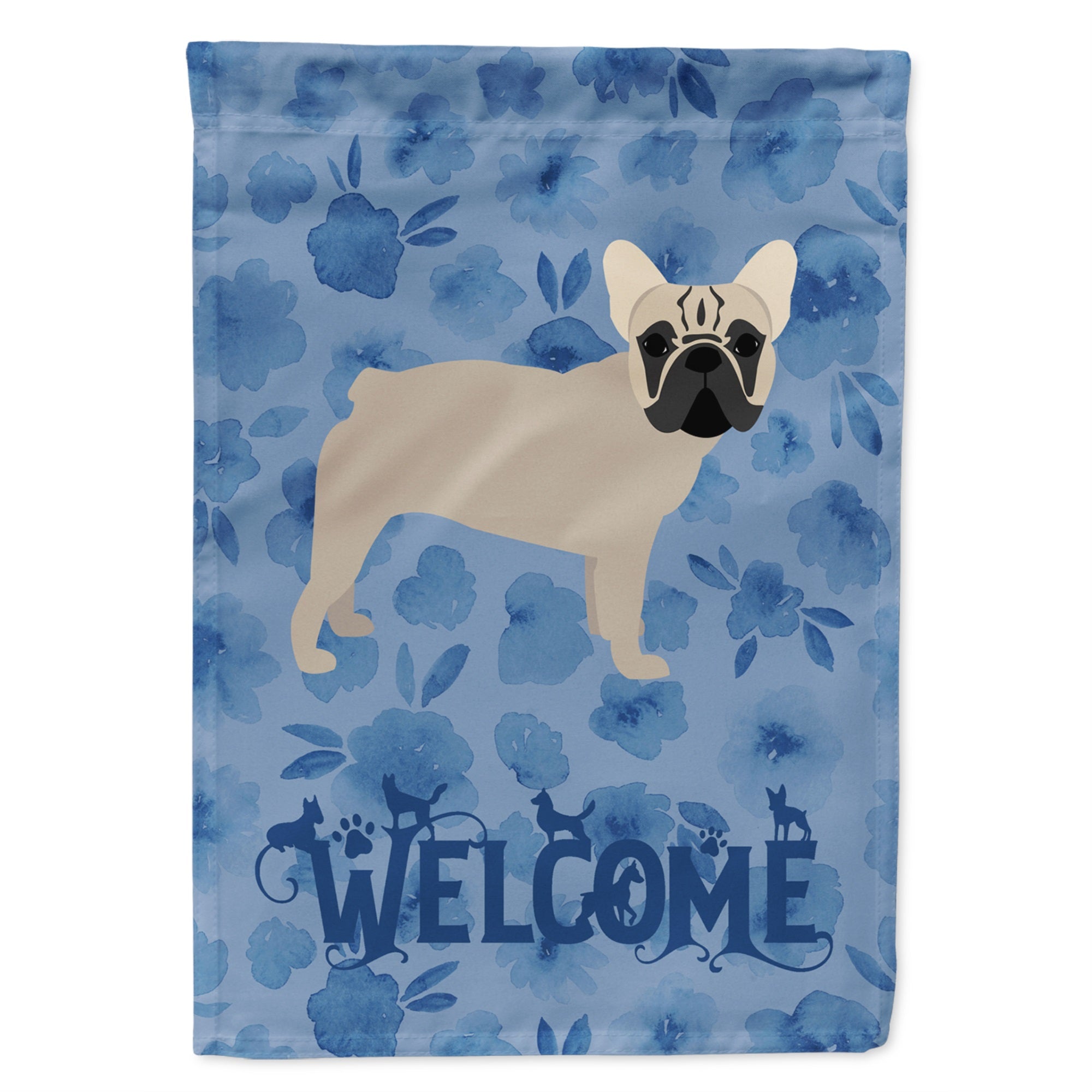 French Bulldog Welcome Flag Garden Size