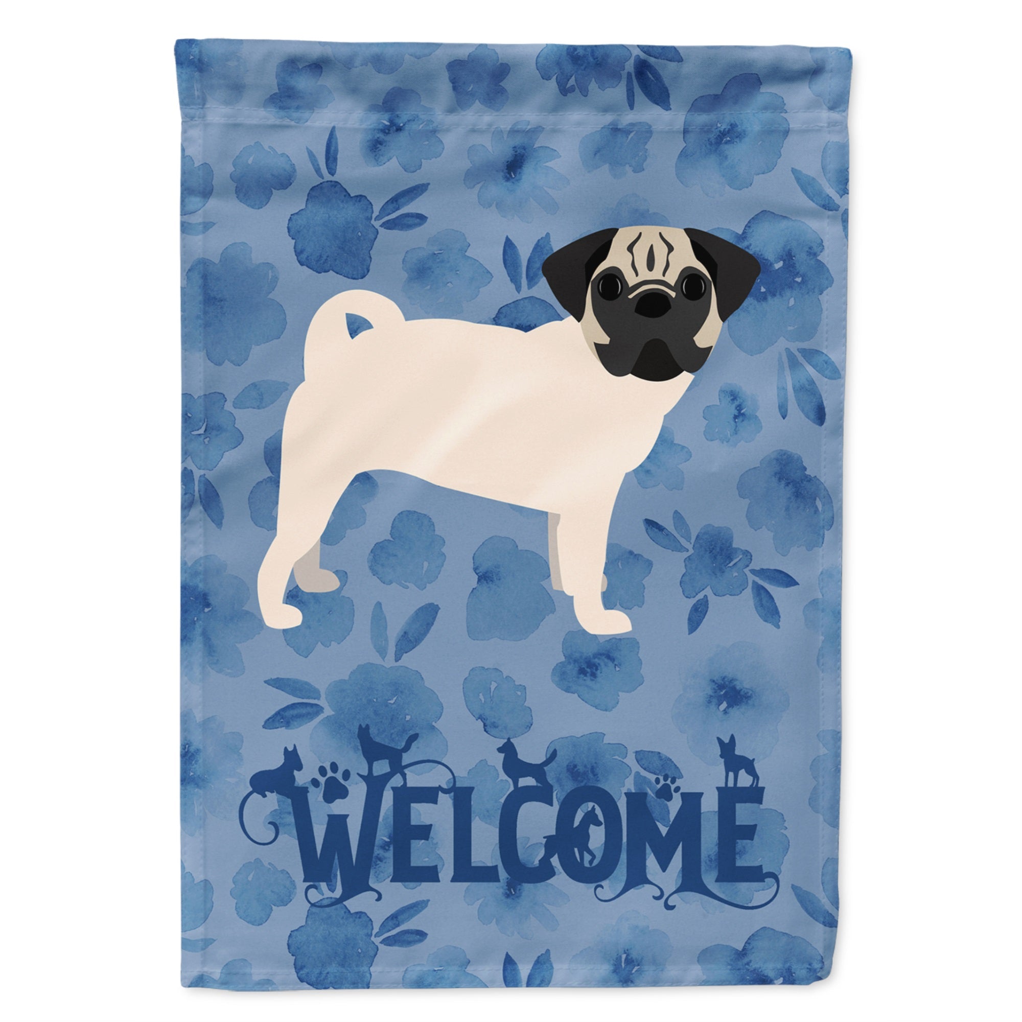 Pug #1 Welcome Flag Garden Size