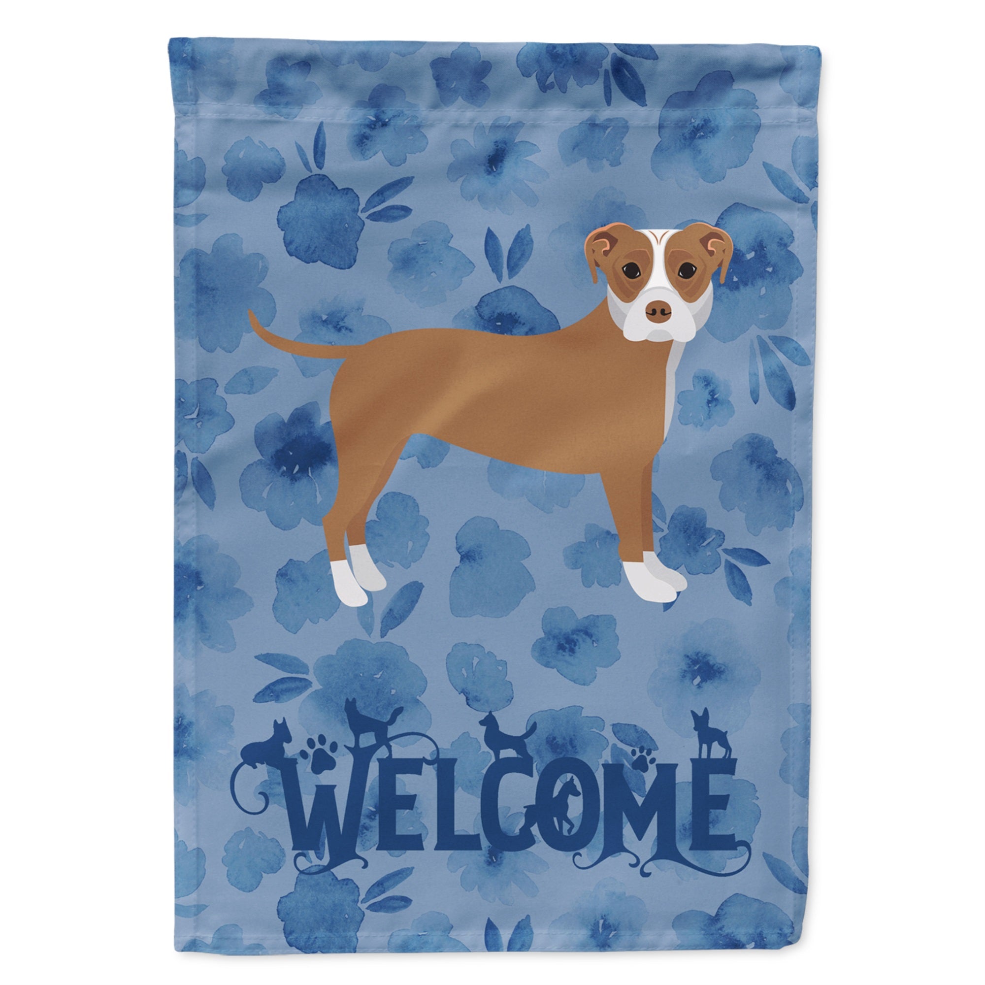 Staffordshire Bull Terrier #2 Welcome Flag Garden Size