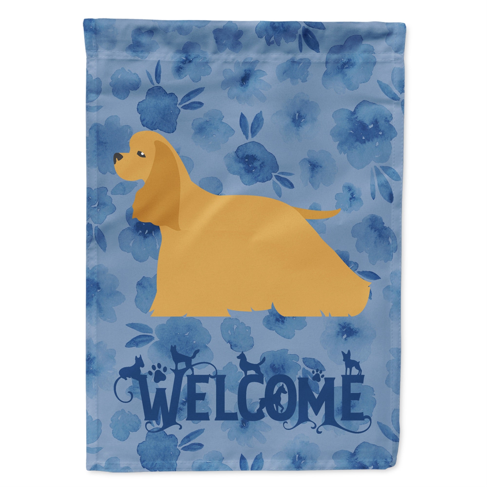 Cocker Spaniel Welcome Flag Garden Size