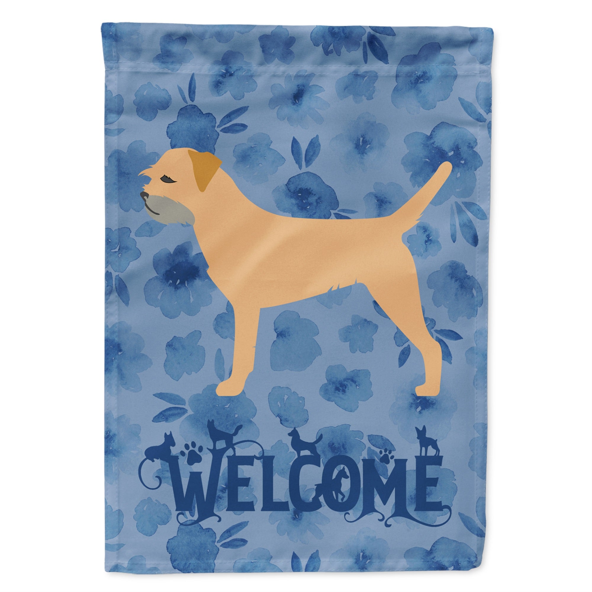 Border Terrier Welcome Flag Garden Size