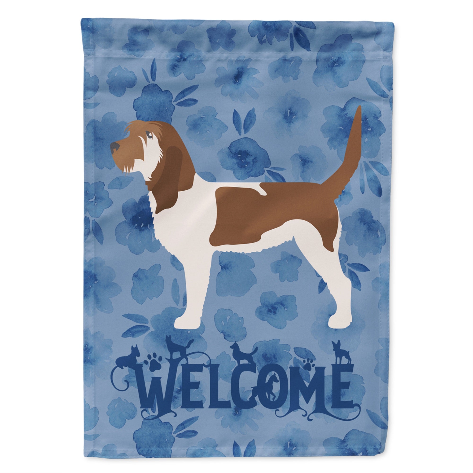 Grand Basset Griffon Vendeen Welcome Flag Garden Size