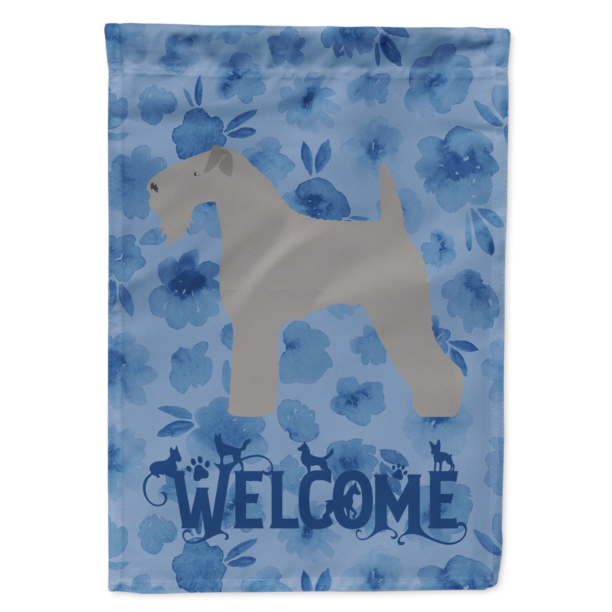 Kerry Blue Terrier Welcome Flag Garden Size