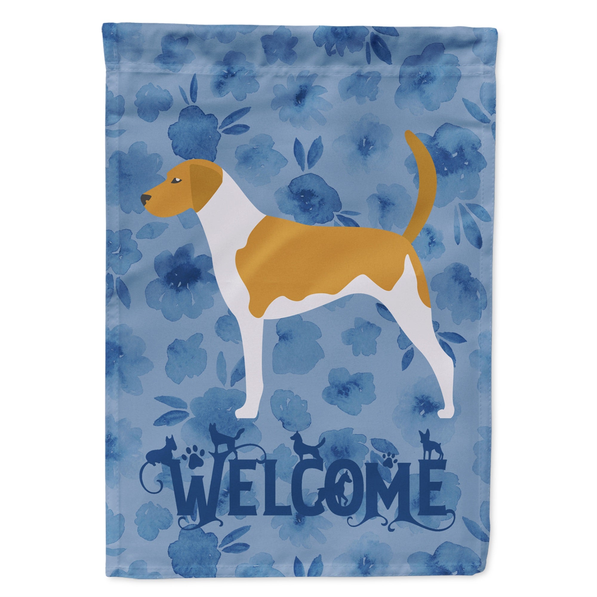 American Foxhound Welcome Flag Garden Size