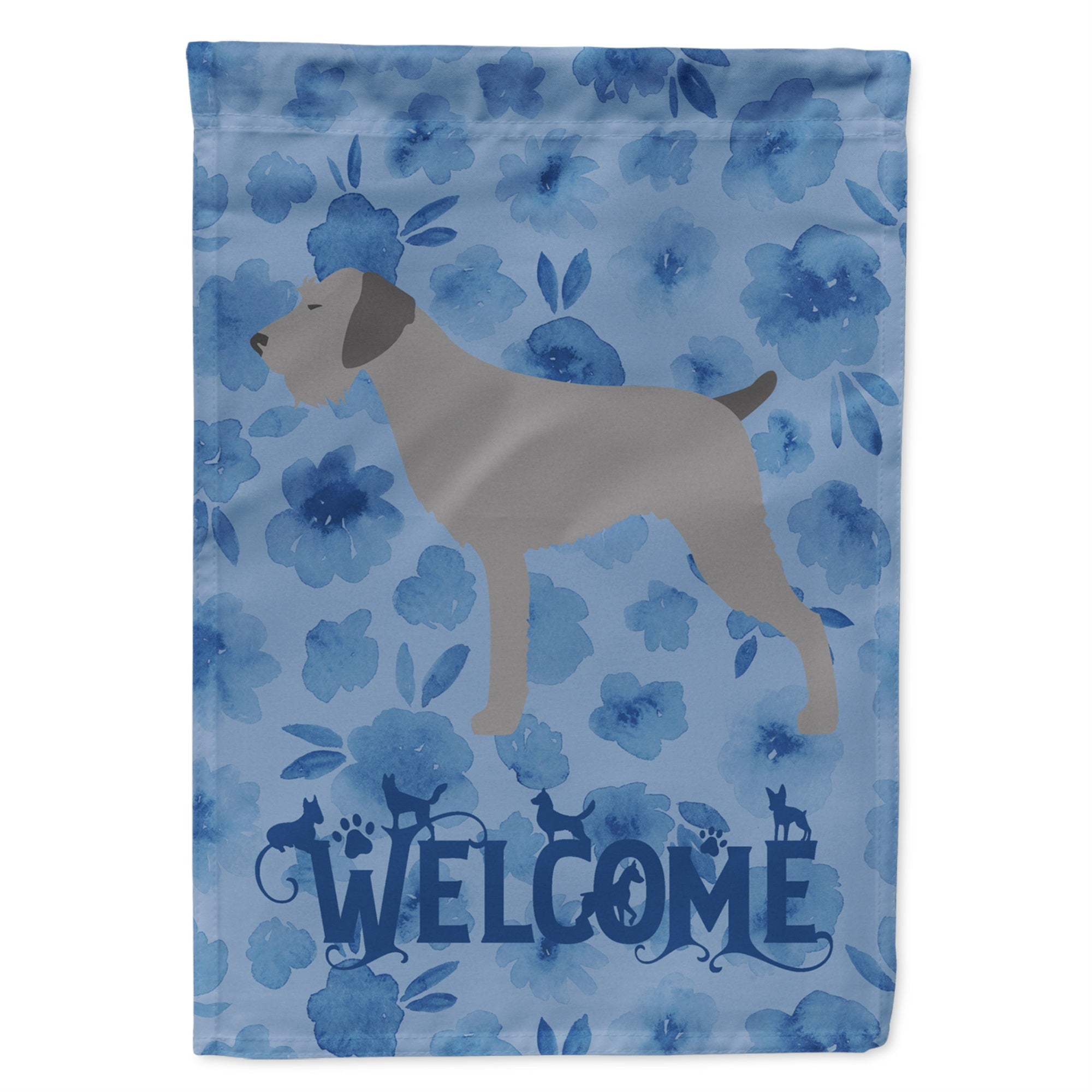 German Wirehaired Pointer Welcome Flag Garden Size