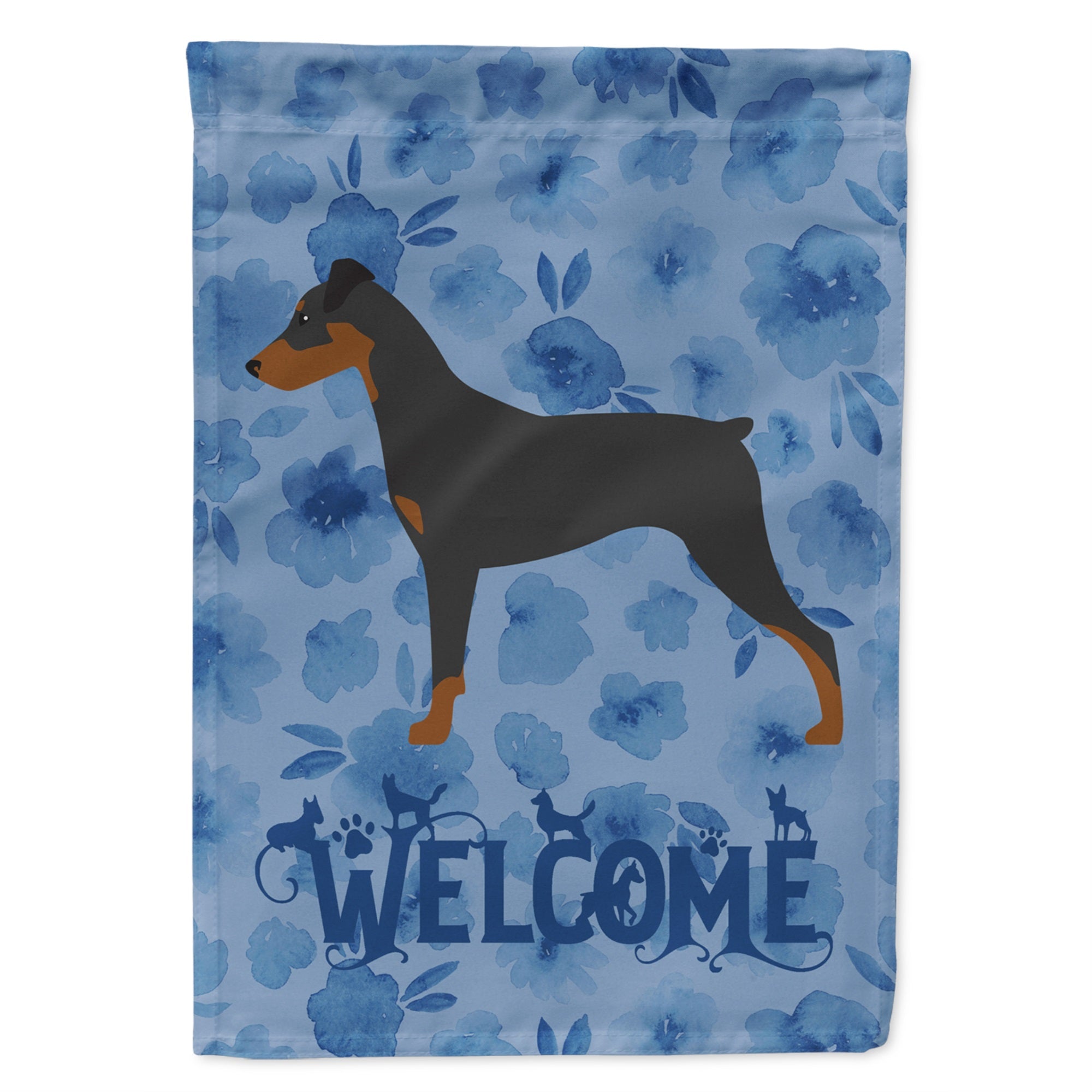 German Pinscher Welcome Flag Garden Size