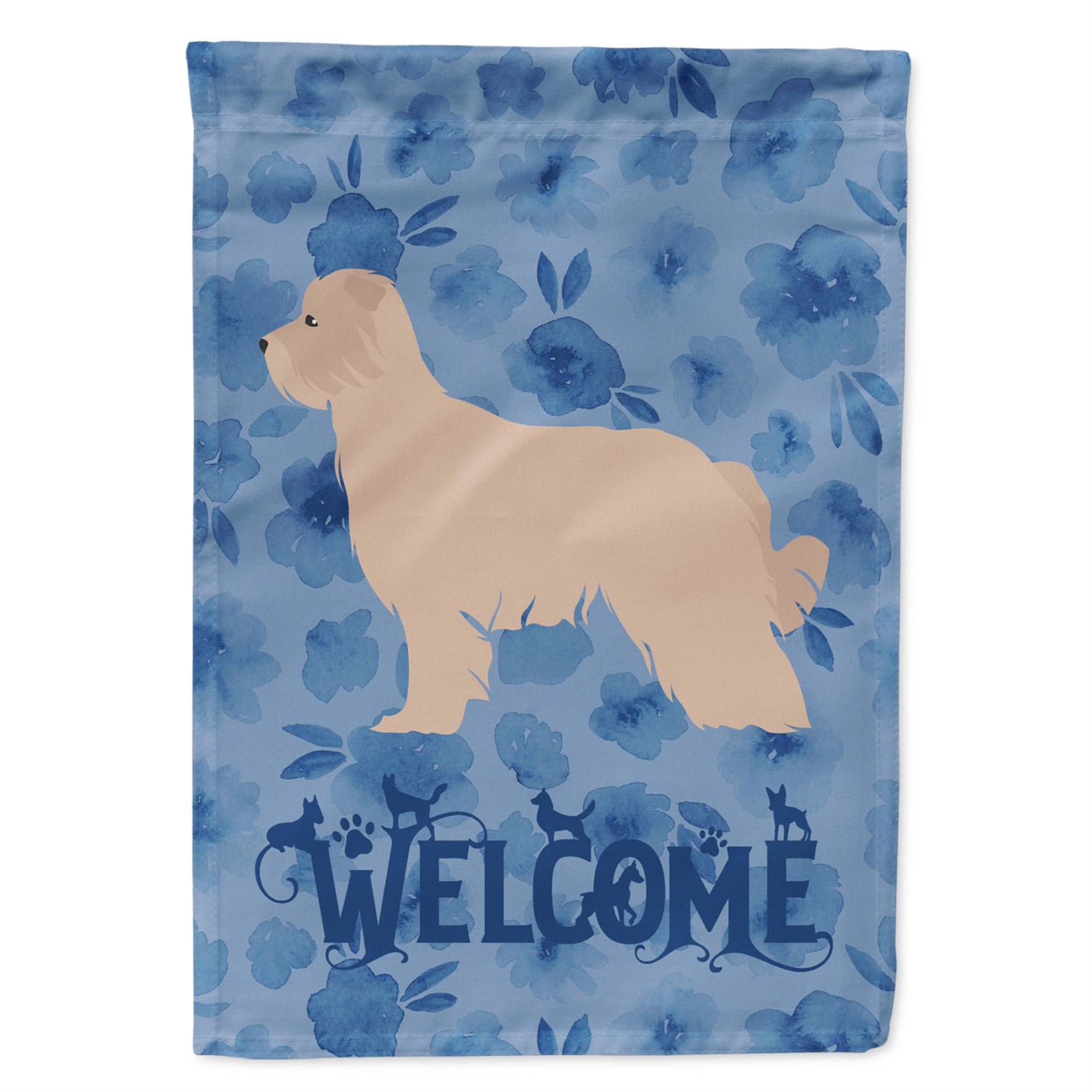 Pyrenean Shepherd Dog Welcome Flag Garden Size