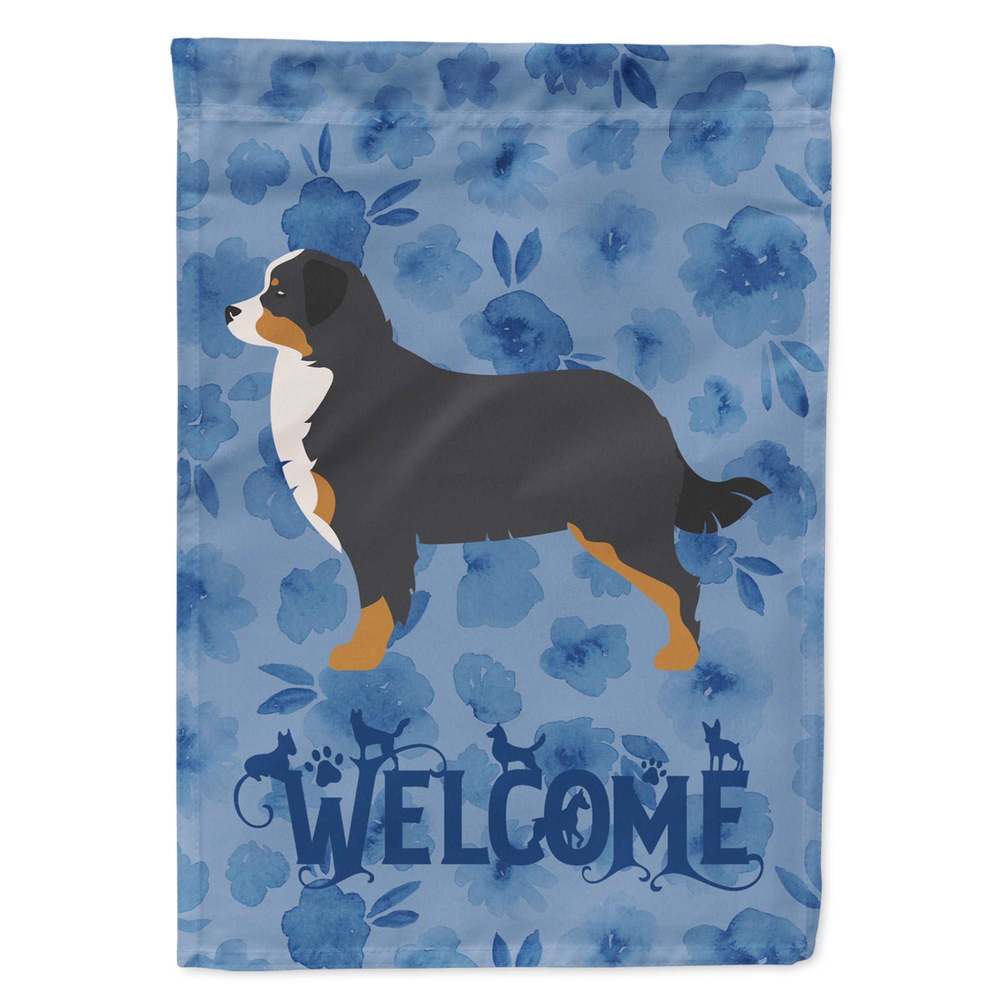 Bernese Mountain Dog Welcome Flag Garden Size