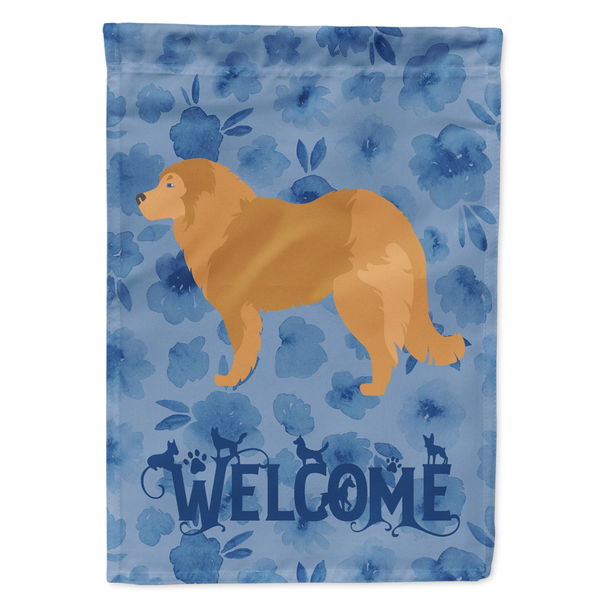 Caucasian Shepherd Dog Welcome Flag Garden Size