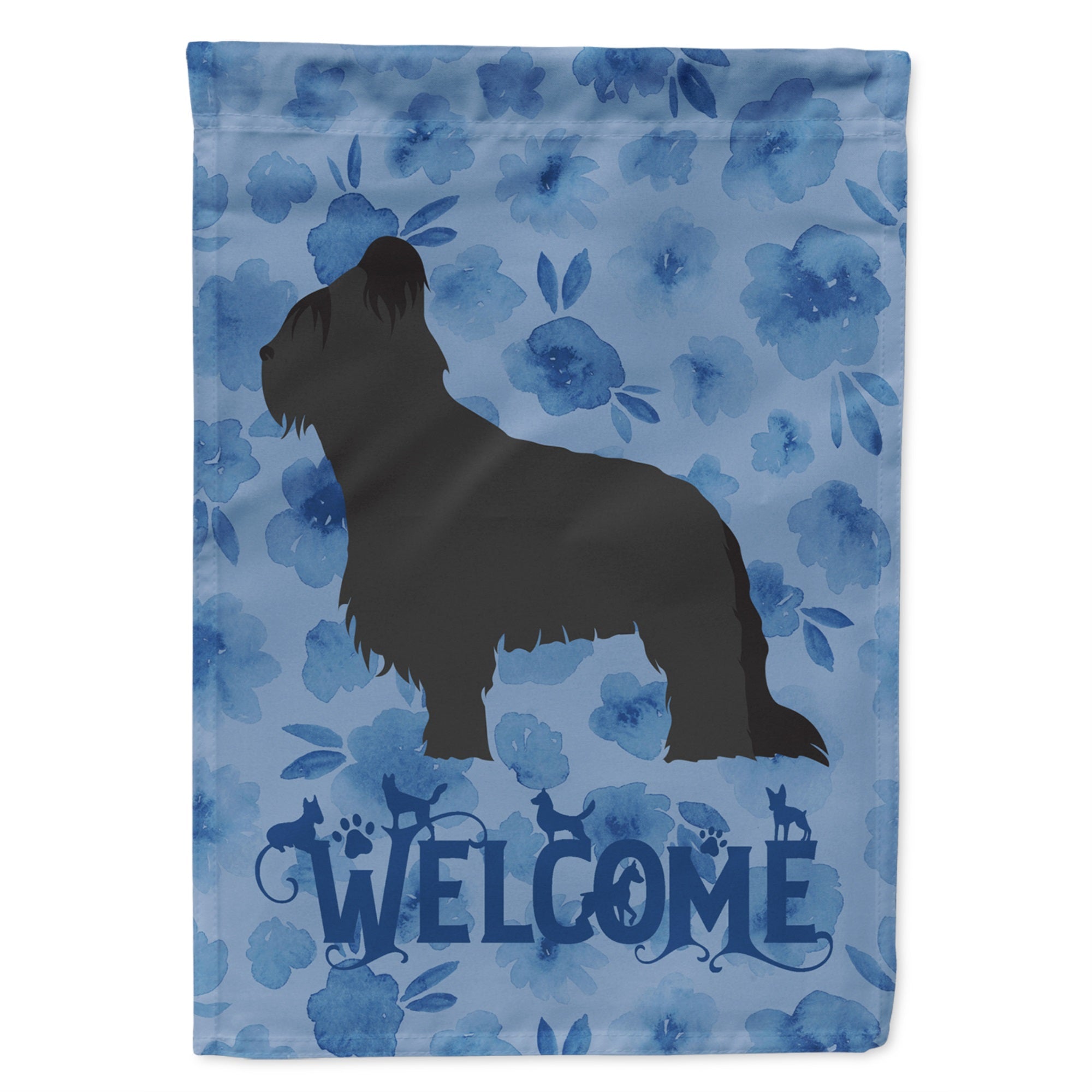 Briard Welcome Flag Garden Size