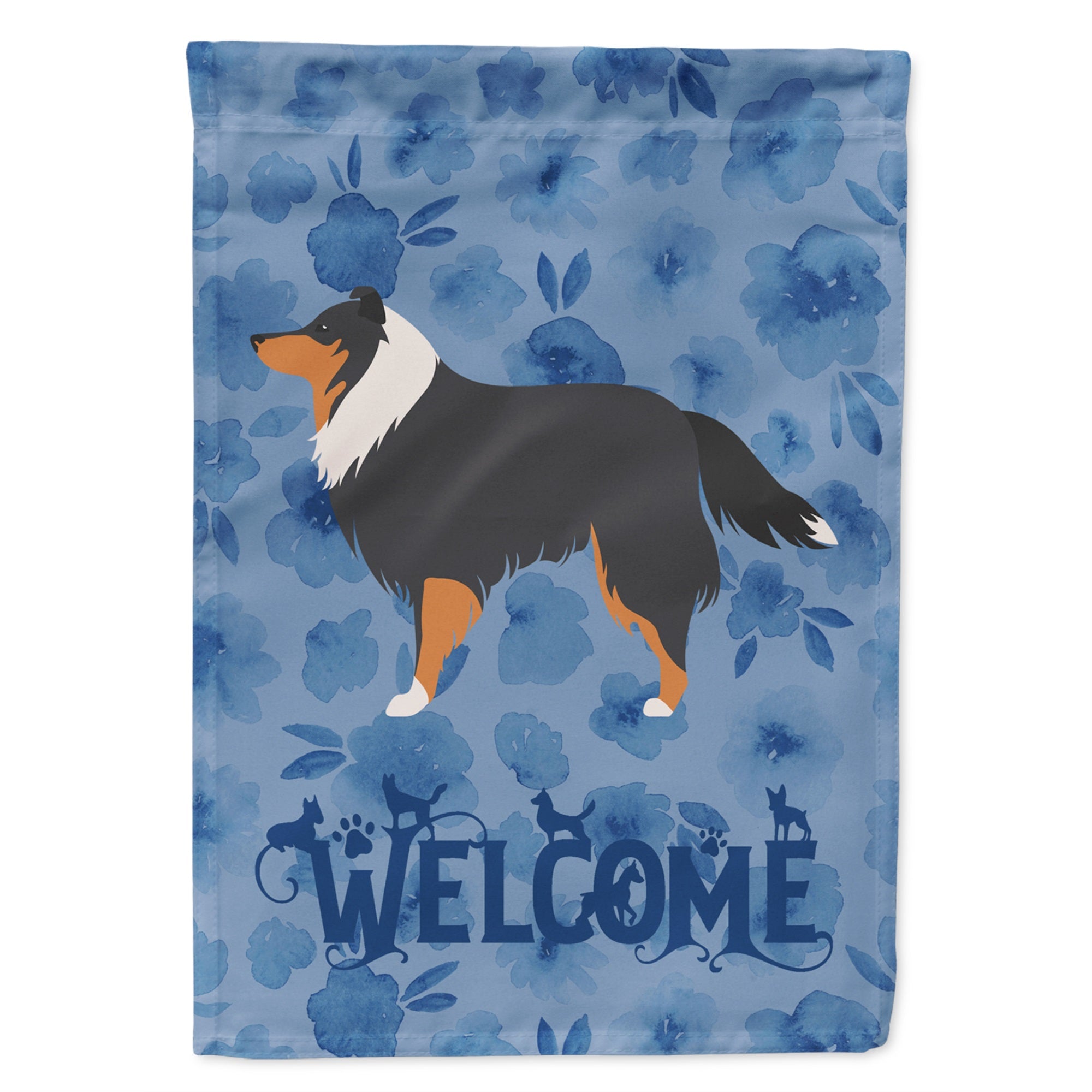 Sheltie/Shetland Sheepdog Welcome Flag Garden Size