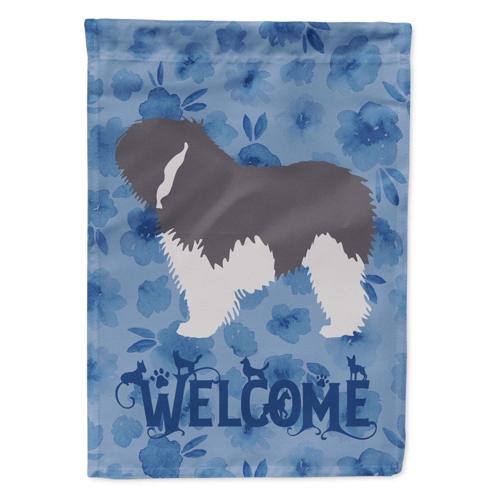 Polish Lowland Sheepdog Dog Welcome Flag Garden Size