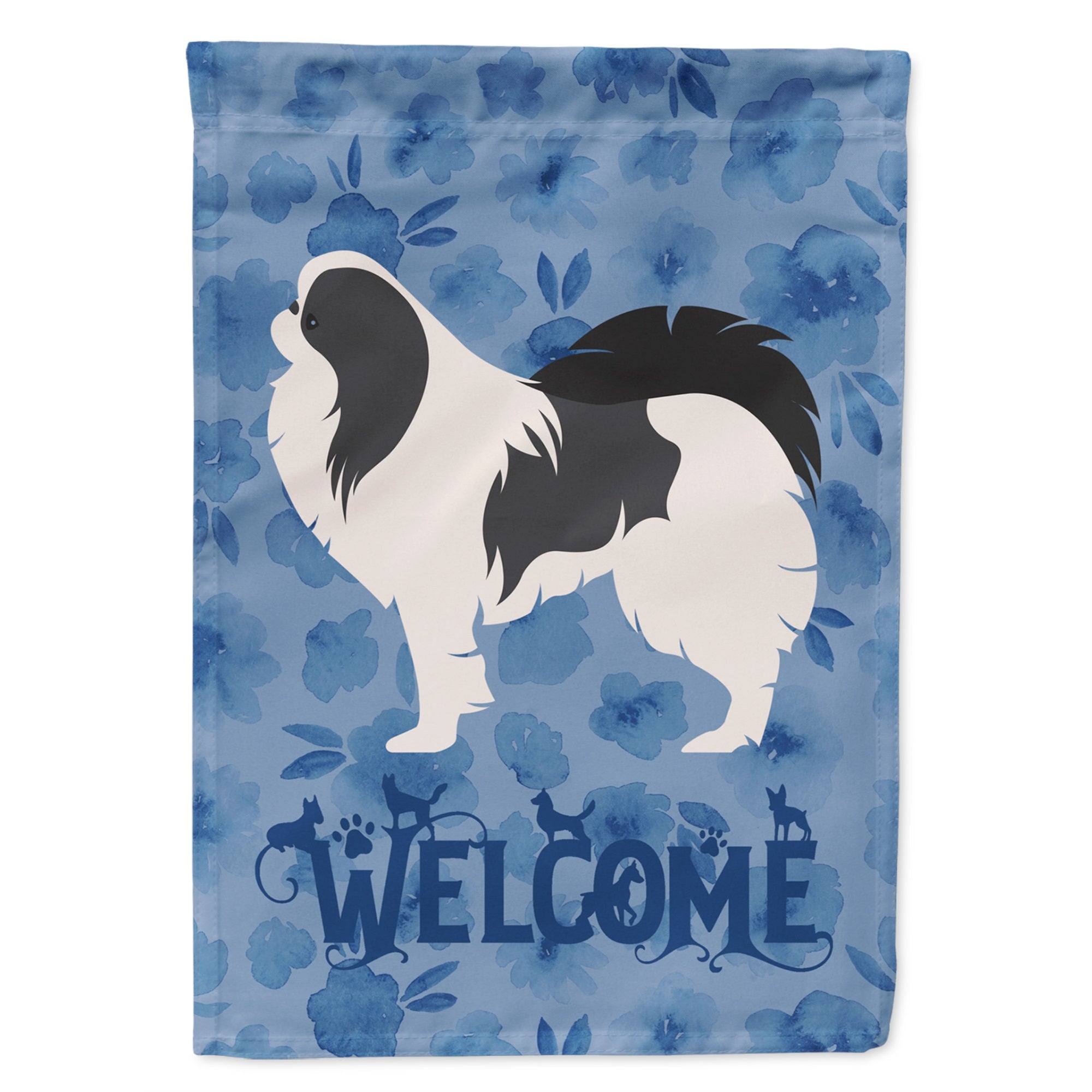 Japanese Chin Welcome Flag Garden Size