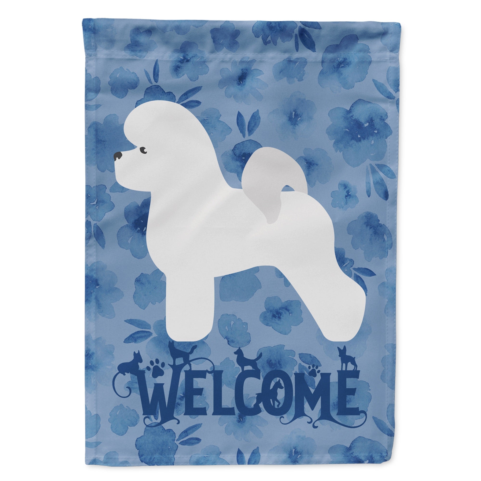 Bichon Frise Welcome Flag Garden Size