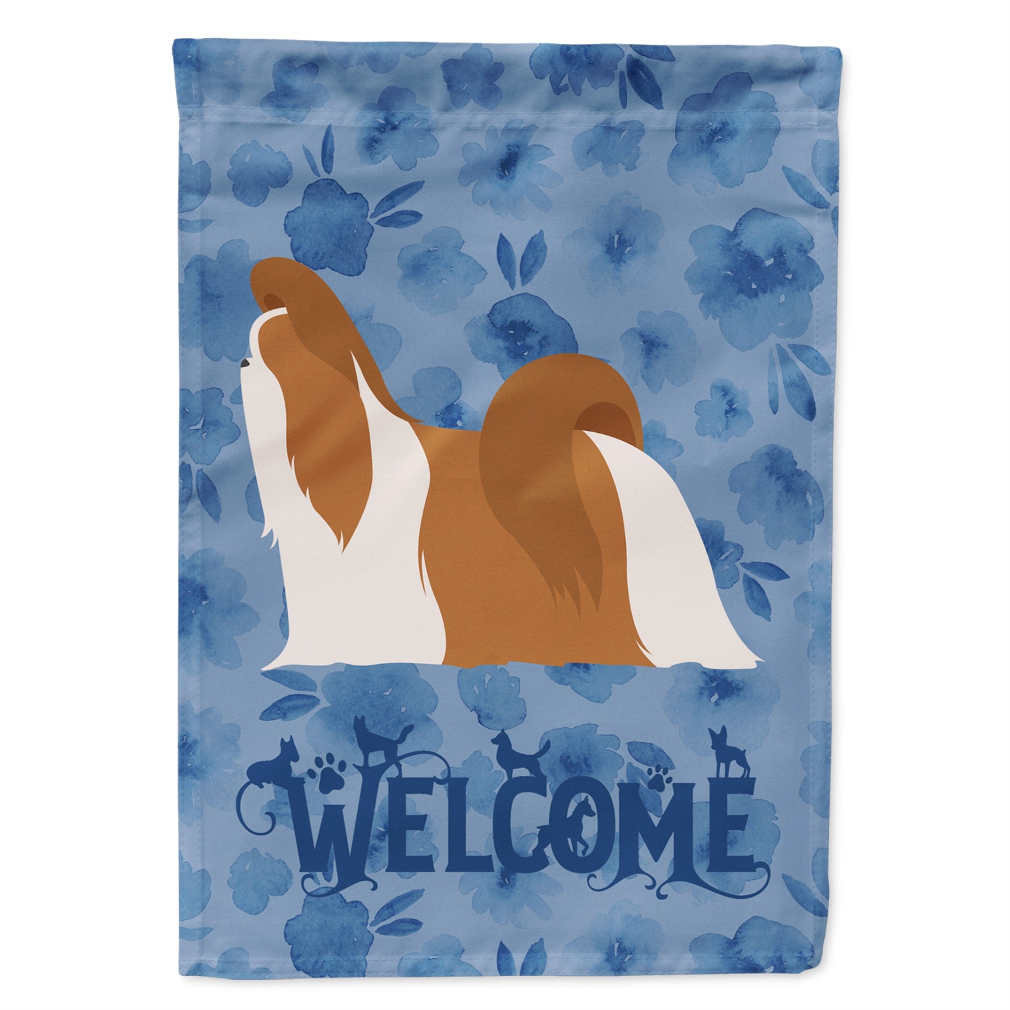 Shih Tzu Welcome Flag Garden Size