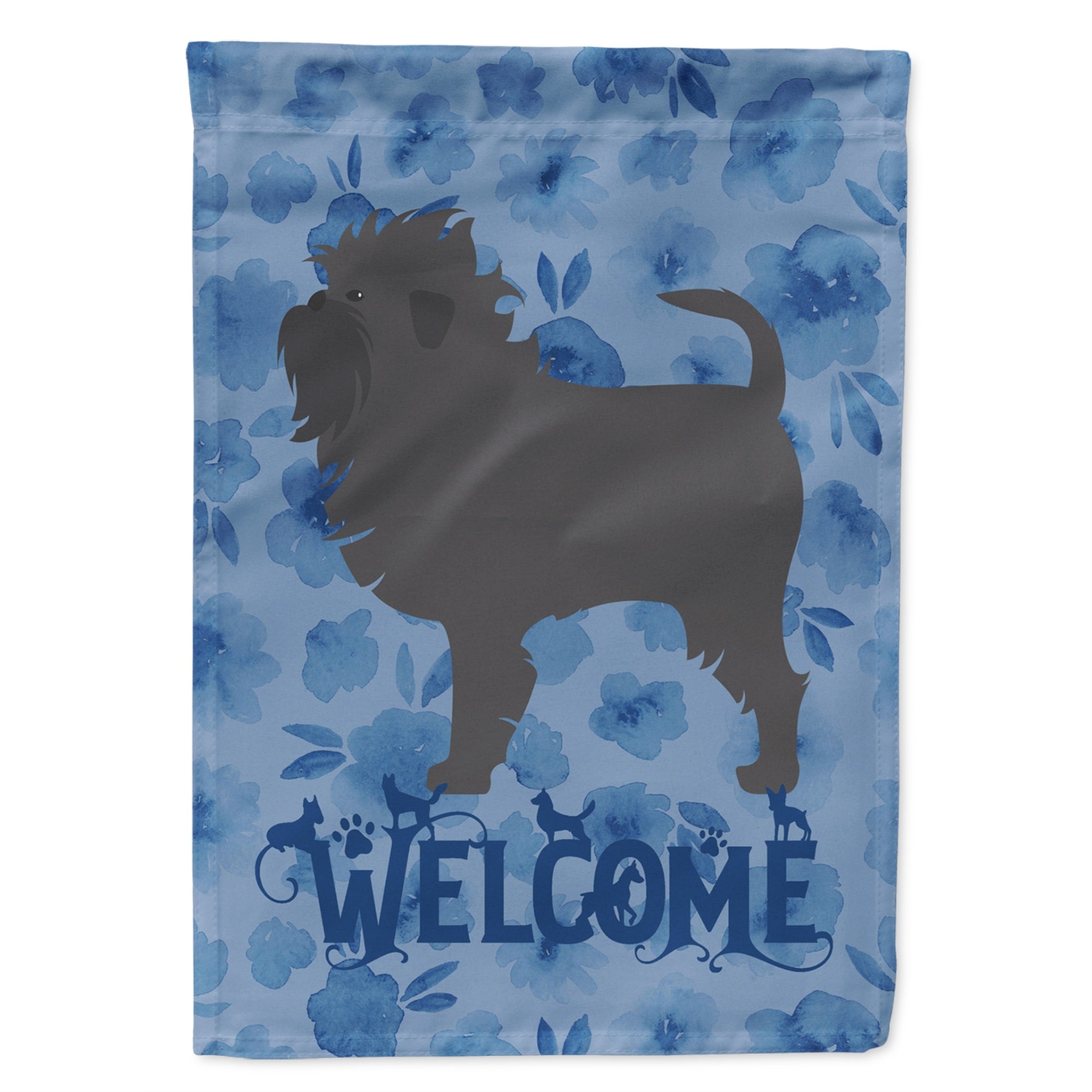 Affenpinscher Welcome Flag Garden Size