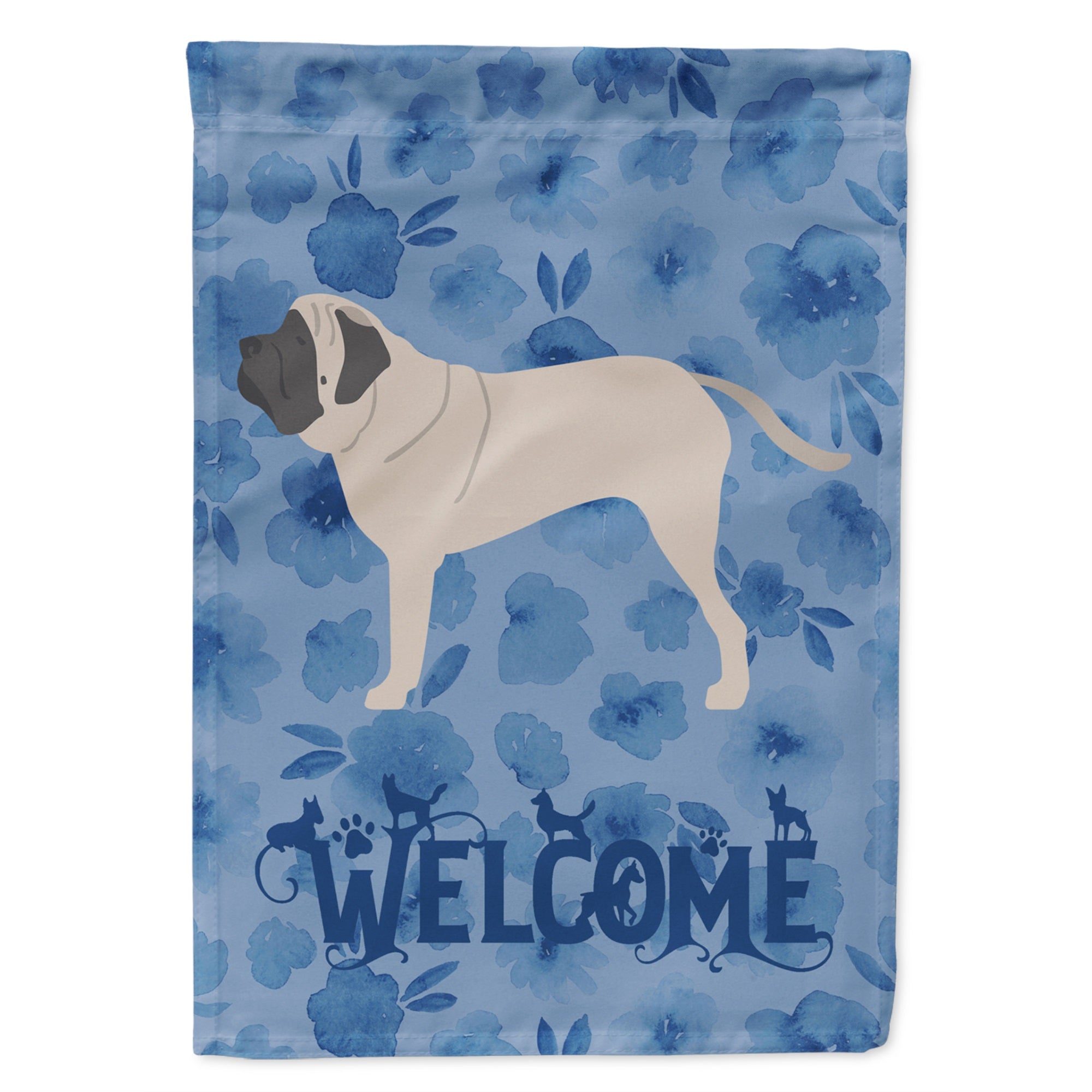 English Mastiff Welcome Flag Garden Size
